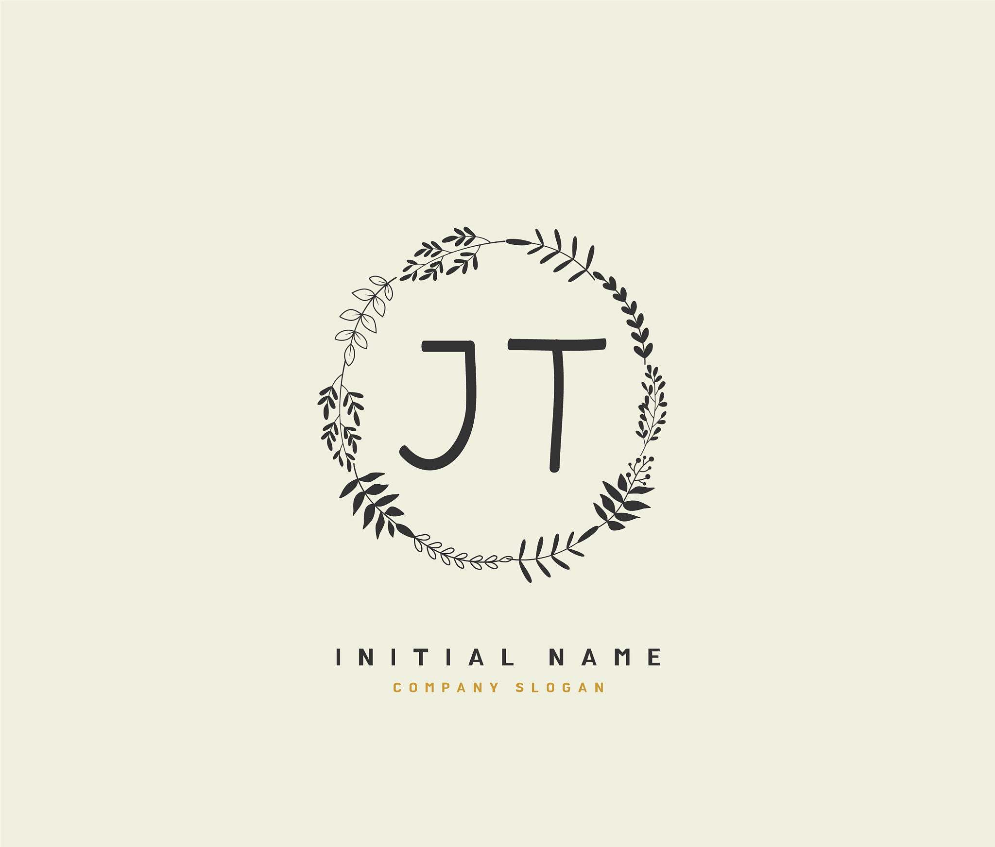 j t jt beauty initial logo handwriting logo of