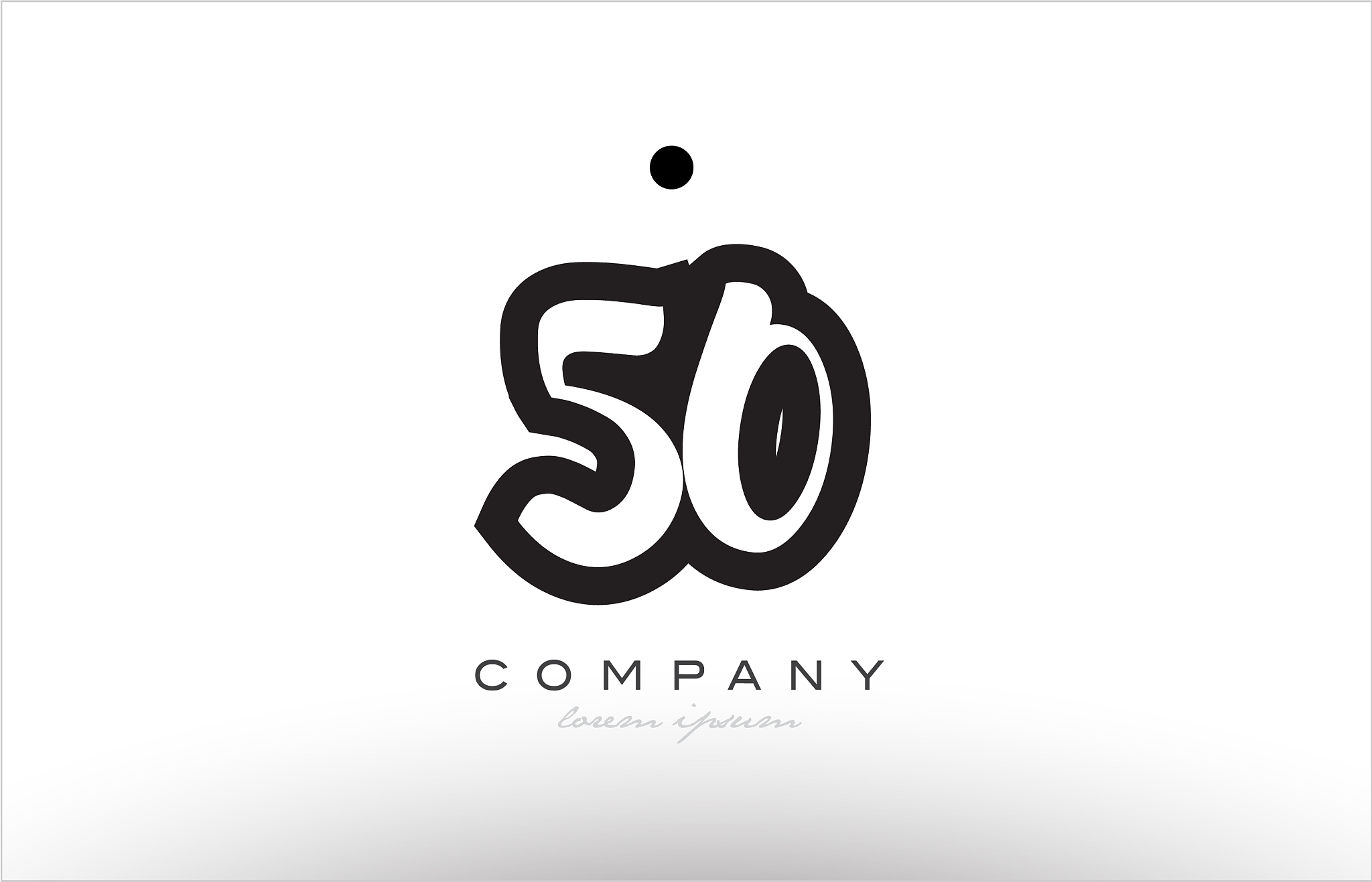 50 number logo icon template design