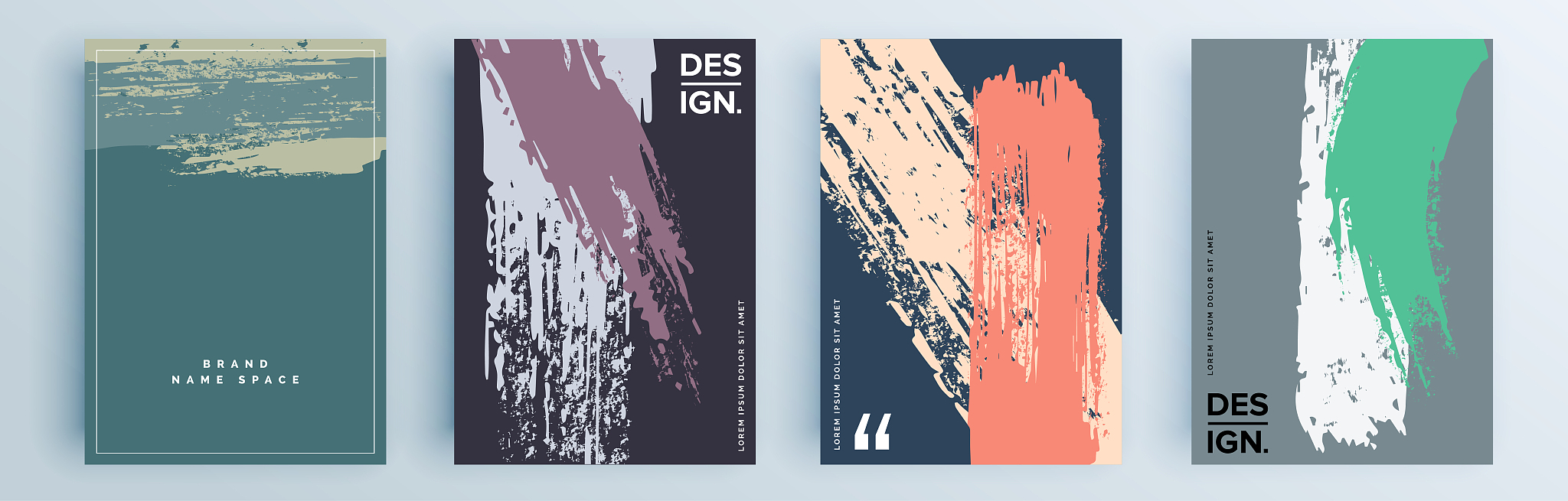 时尚简约风格：两张德语抽象几何帆布海报