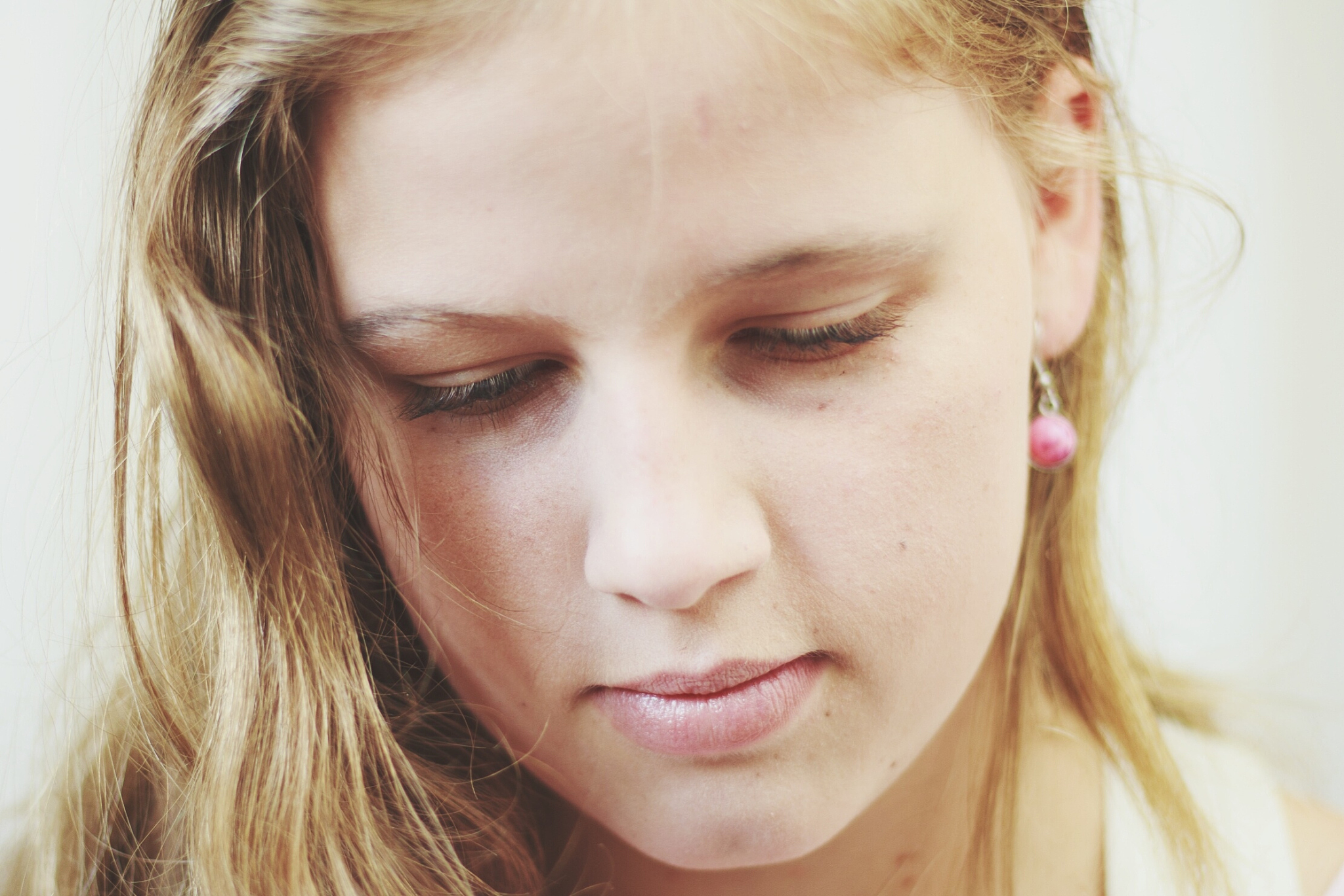 close-up portrait of beautiful young woman