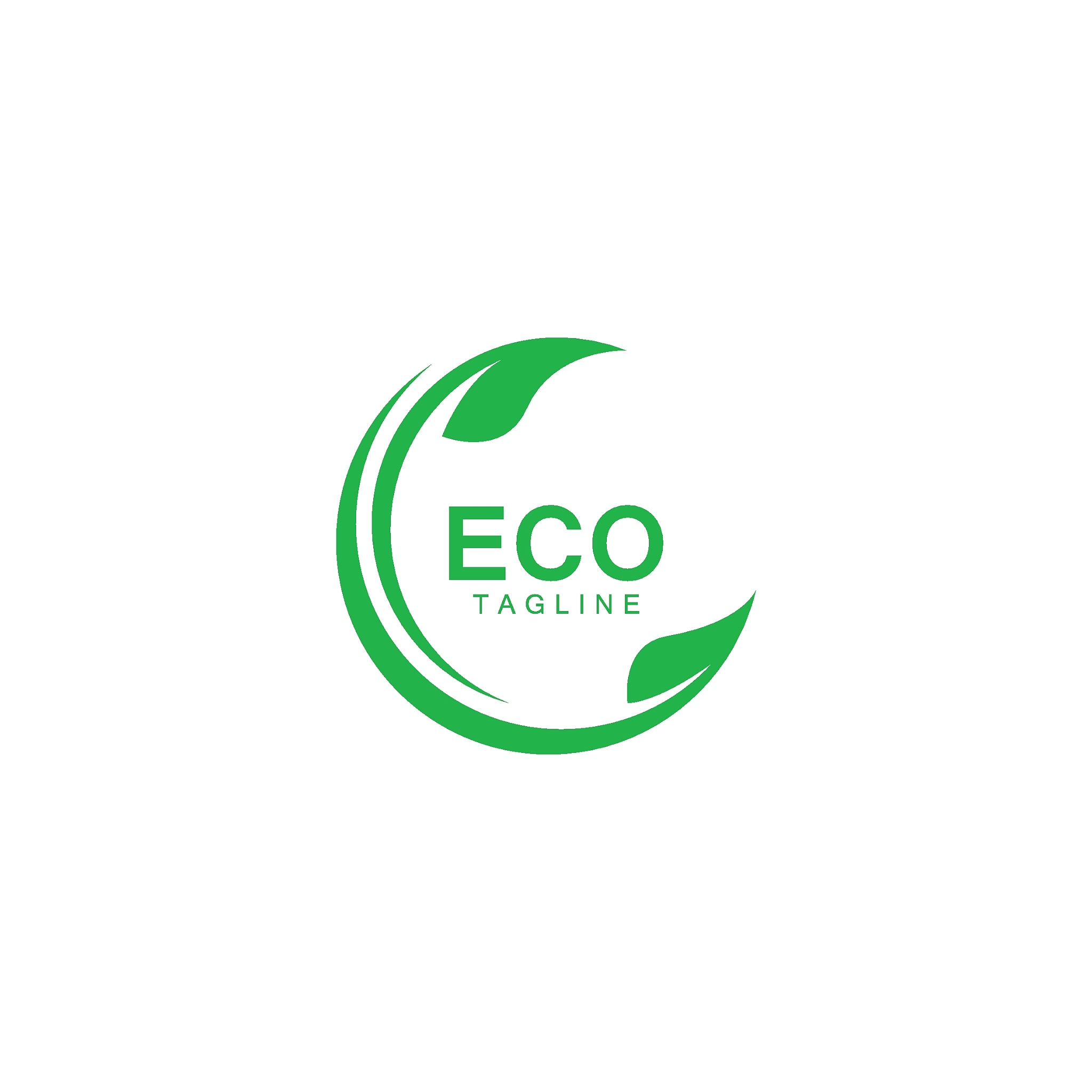 eco tree leaf logo template
