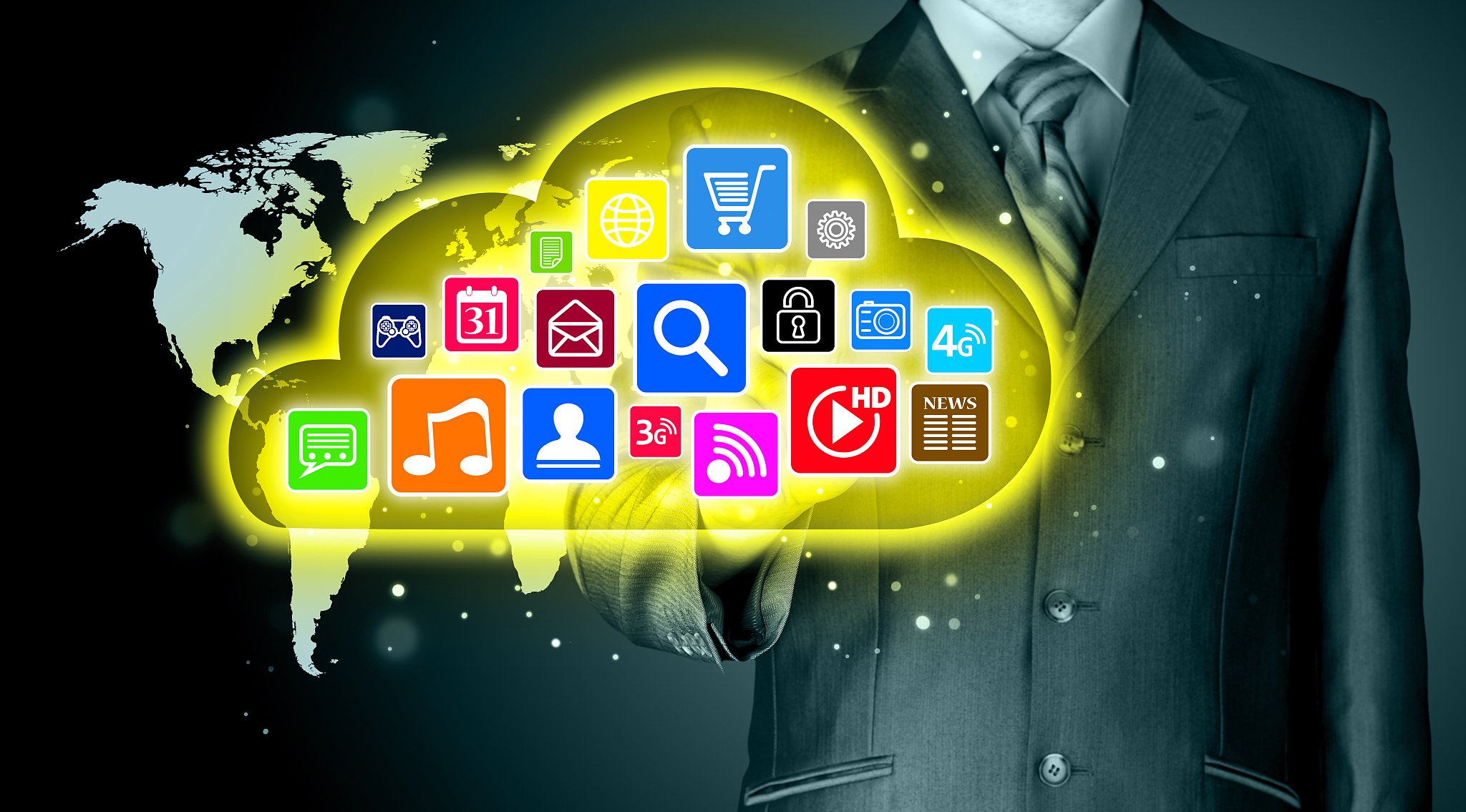 cloud computing touchscreen interface