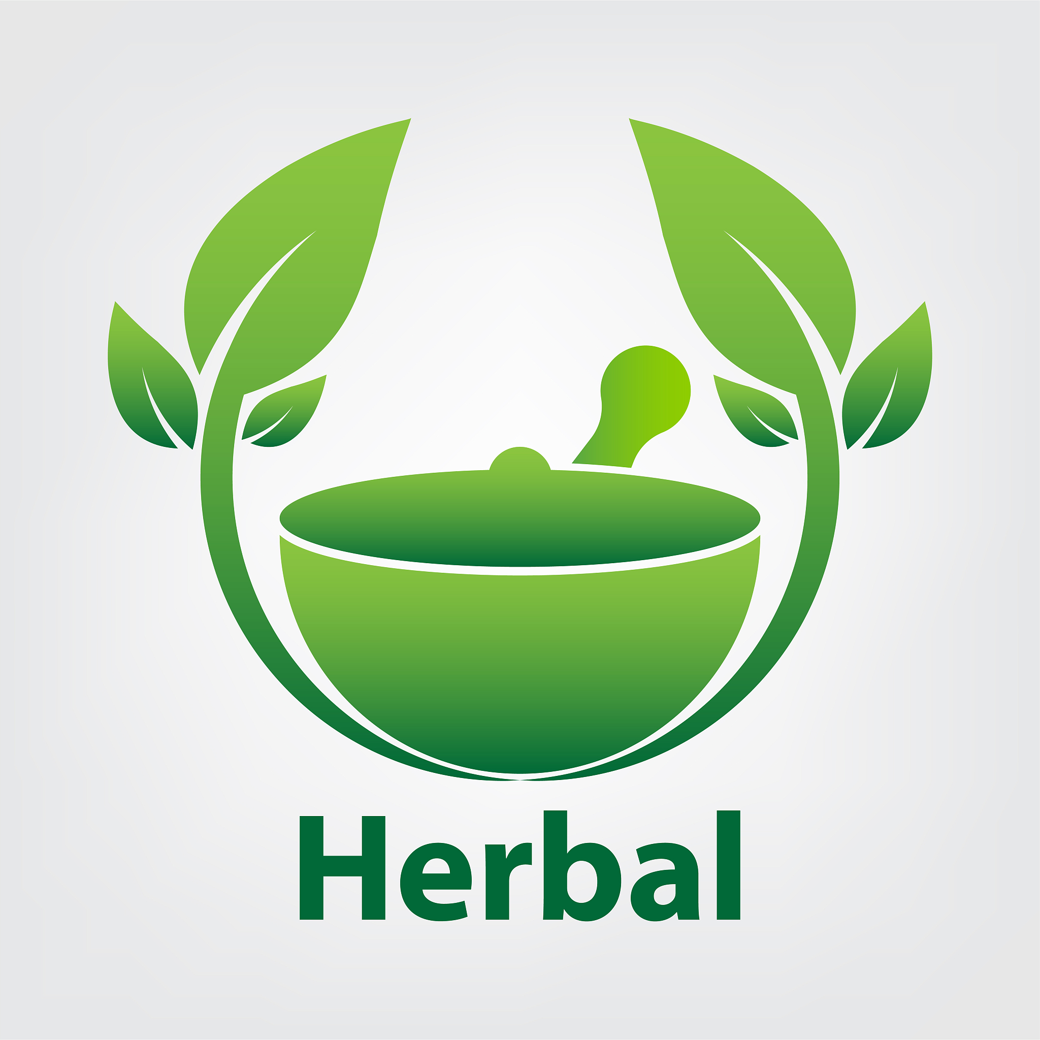 green herbal logo template,herbal 100 on white background