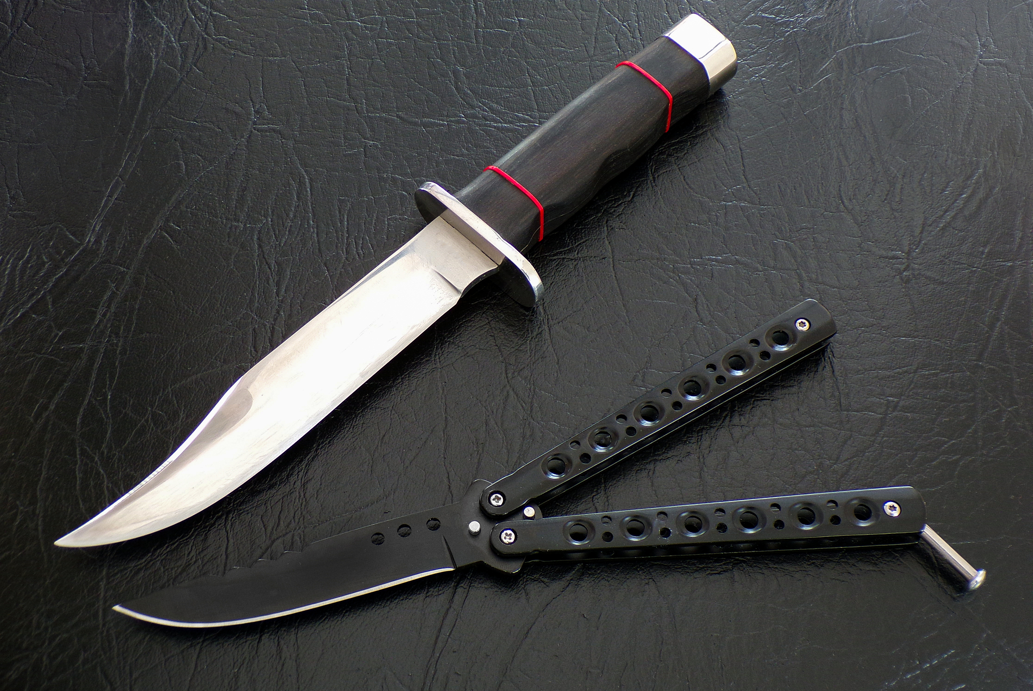 knives close-up. weapons for murderers and maniacs.