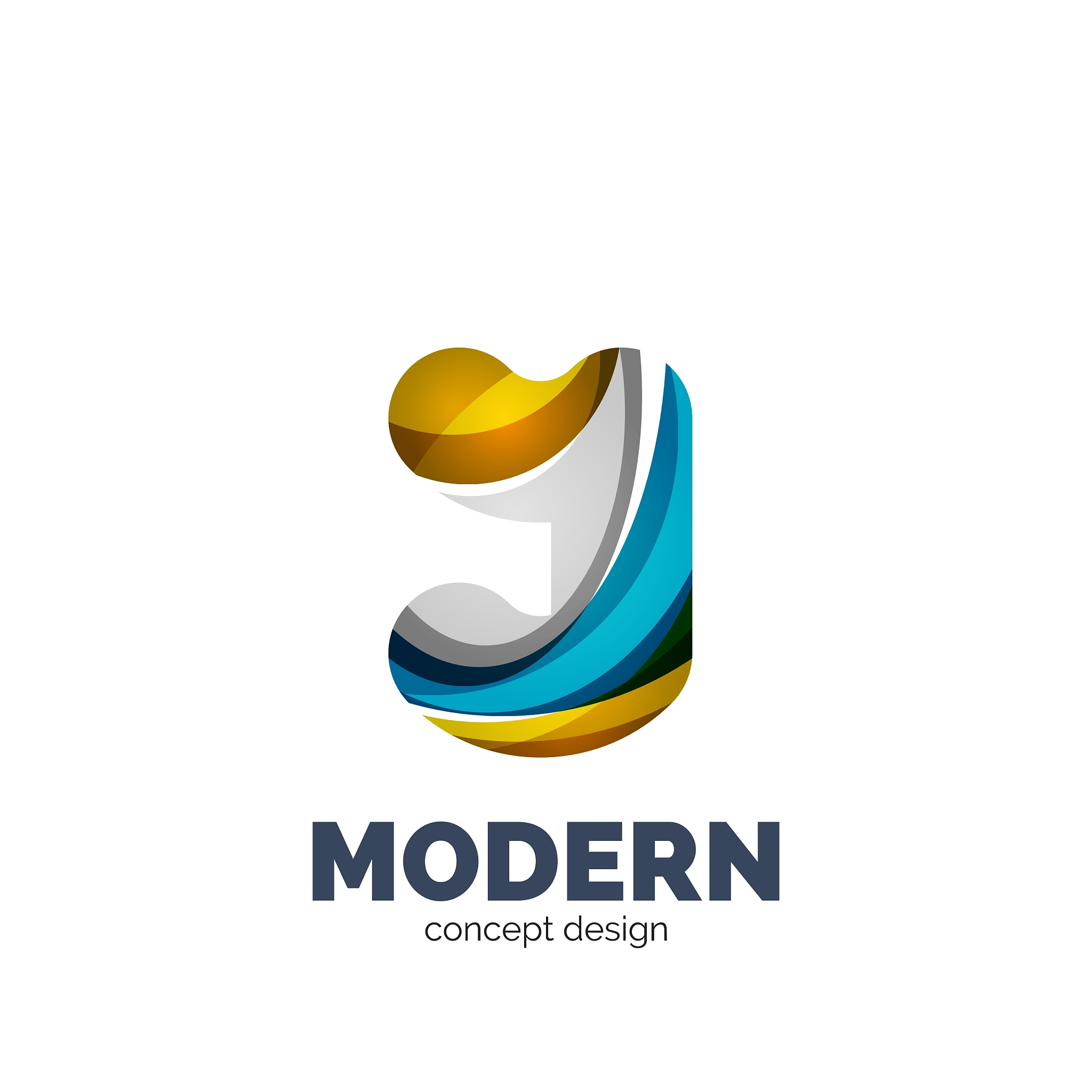 modern abstract futuristic logo