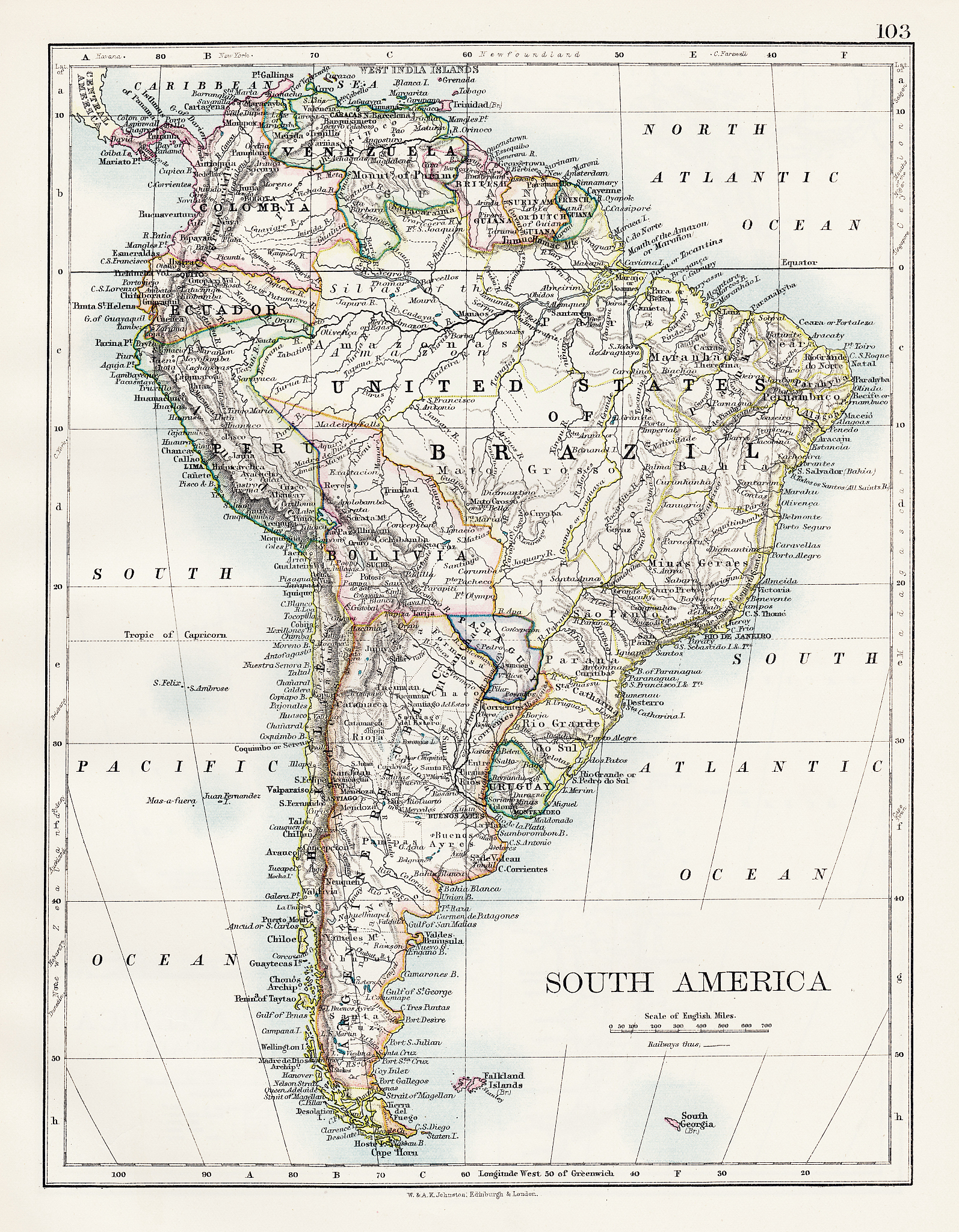 south america map 1897