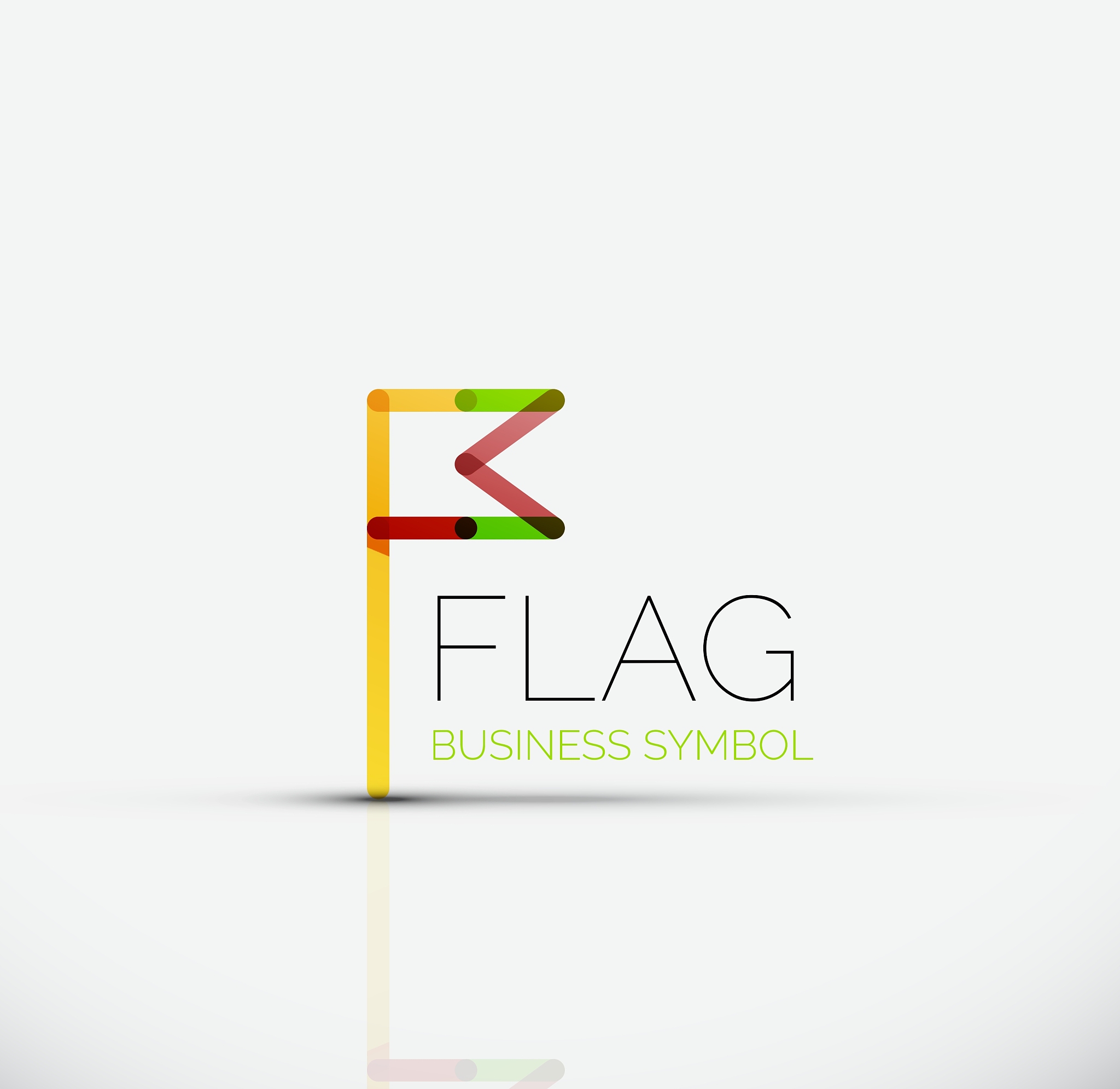 logo flag abstract linear geometric business icon