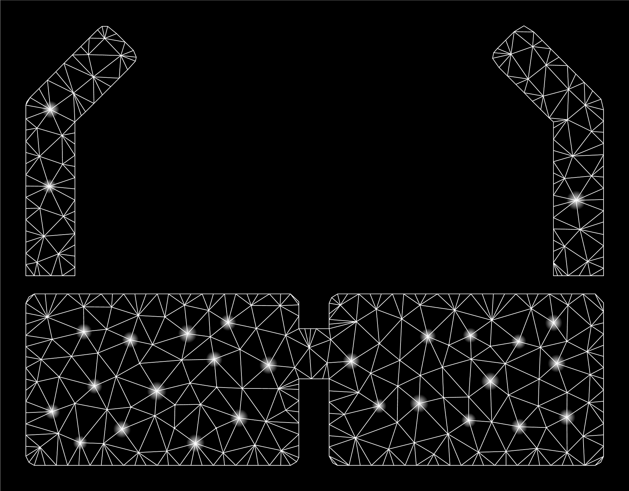 flare mesh 2d spectacles with flare spots