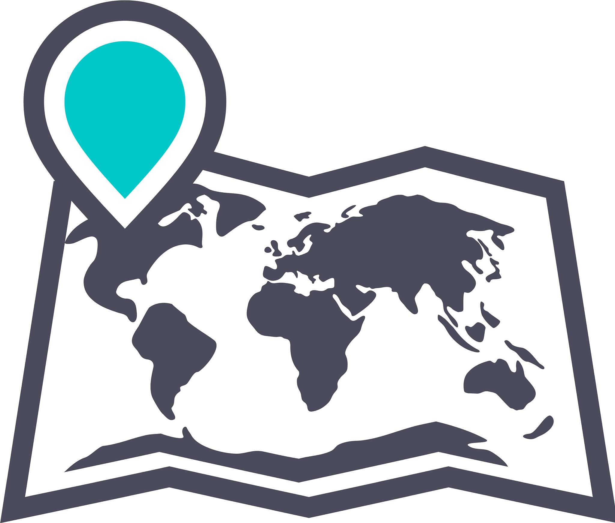 new gray turquoise icon on a white background