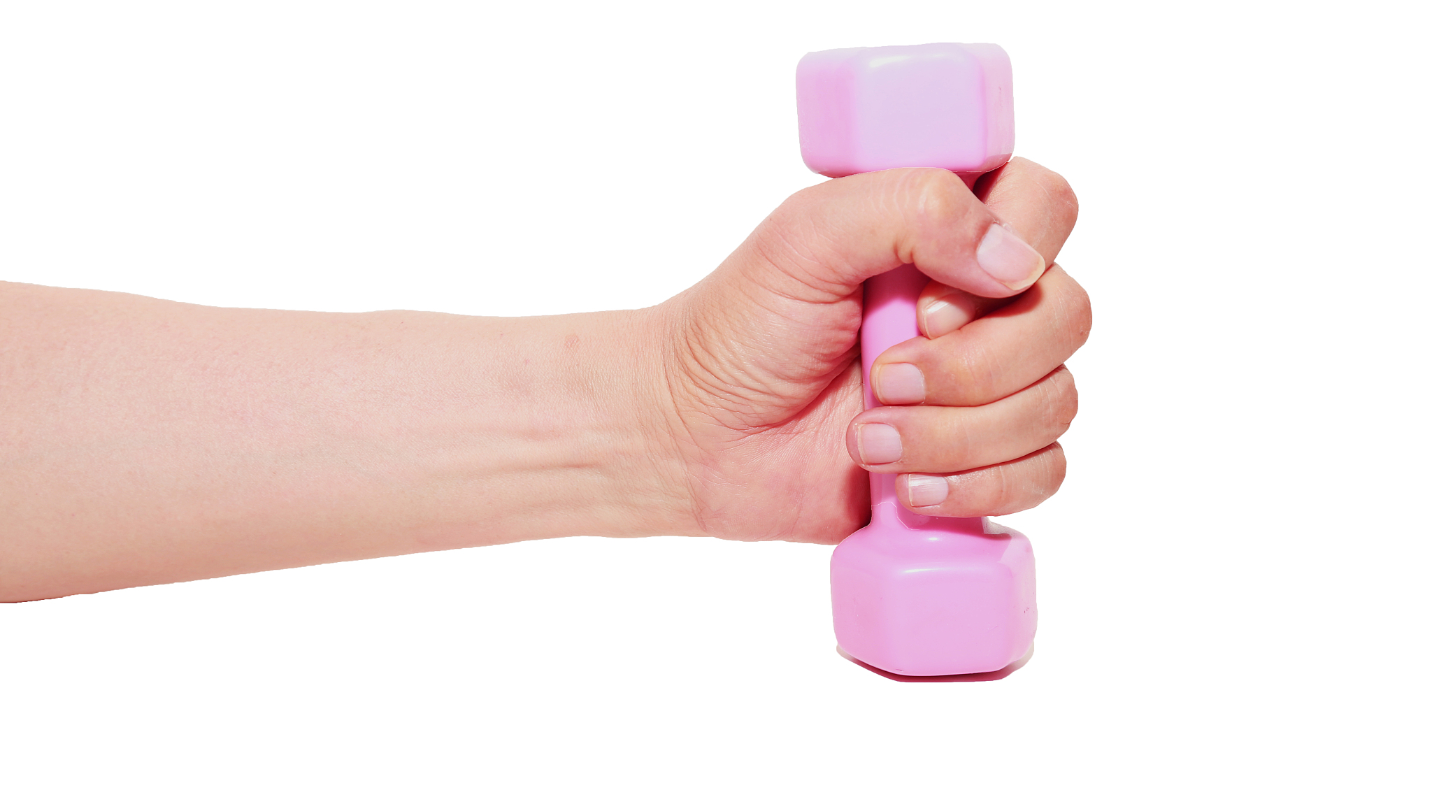 a hand holding a dumbbell