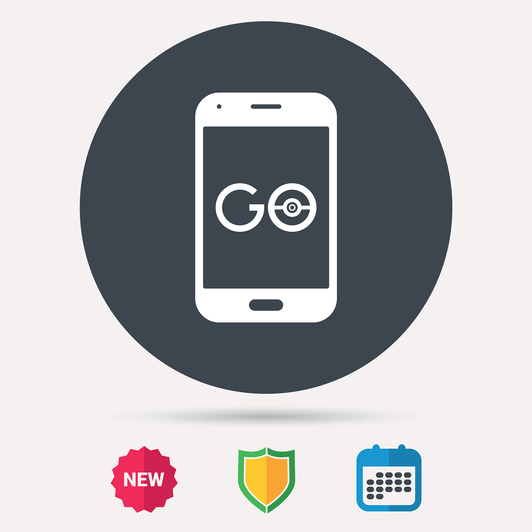 smartphone game icon go symbol