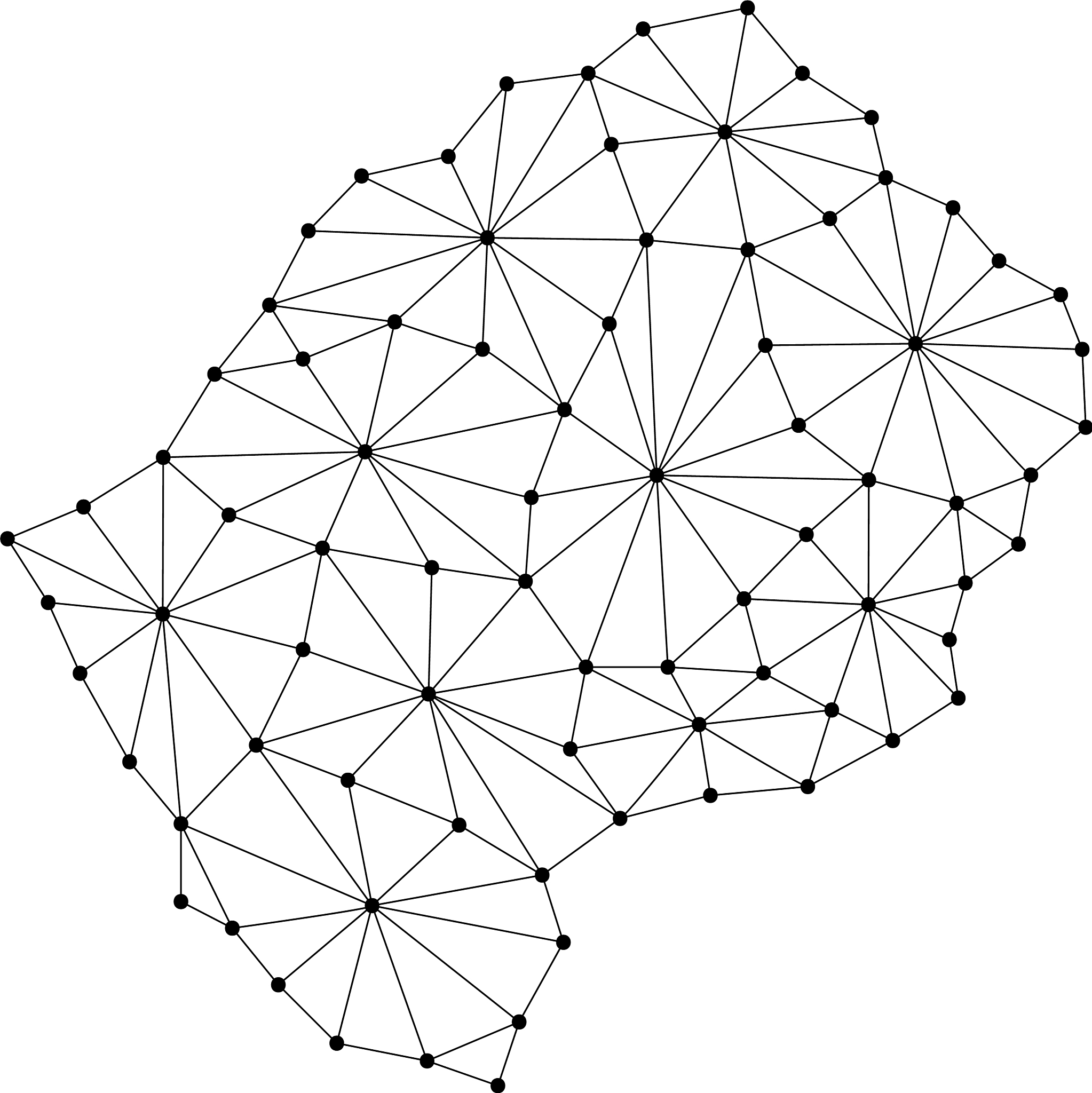 lesotho map of polygonal mosaic lines network