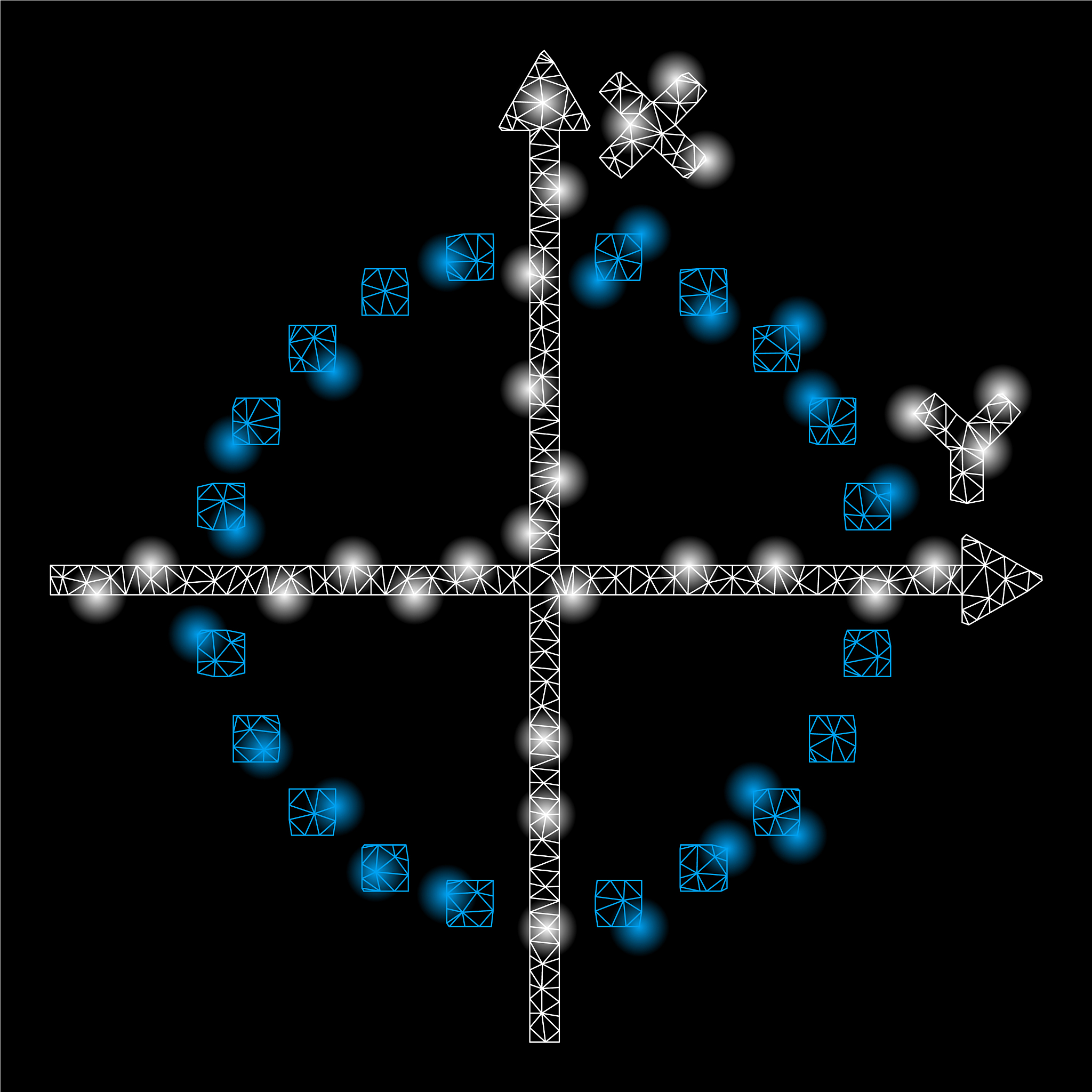 golden square mosaic circle plot