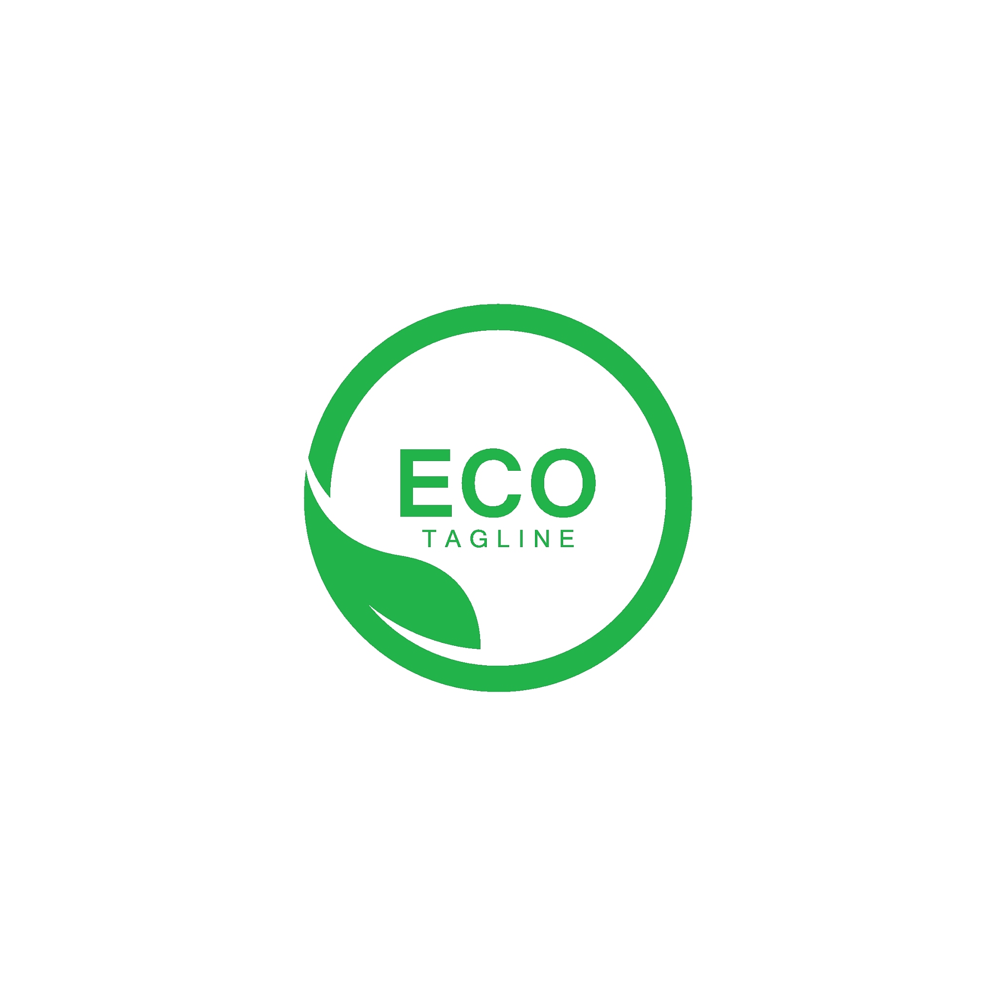 eco tree leaf logo template