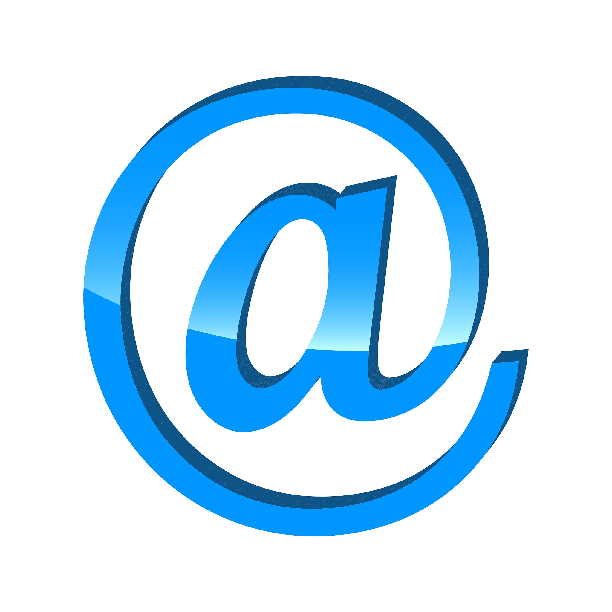 mail blue 3d icon