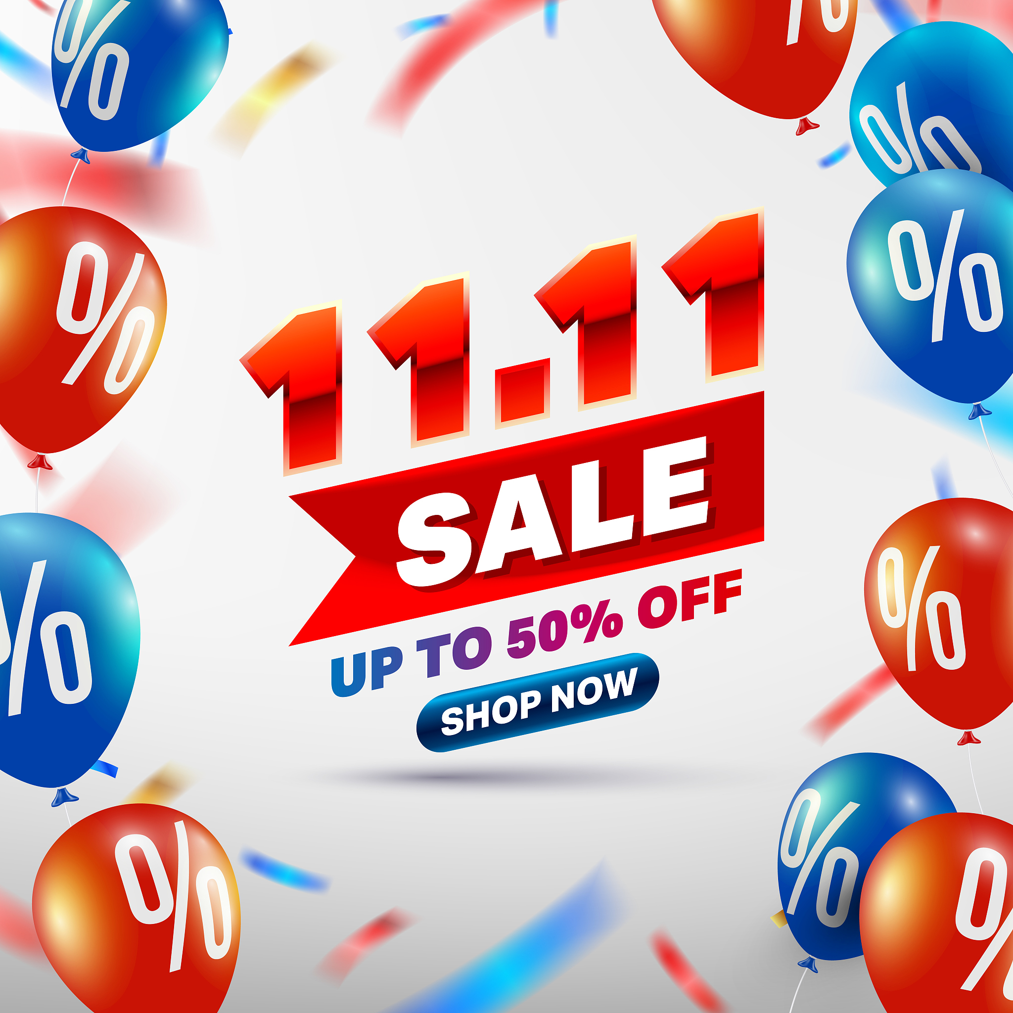 11.11 day sale poster or flyer design.singles day sale banner co