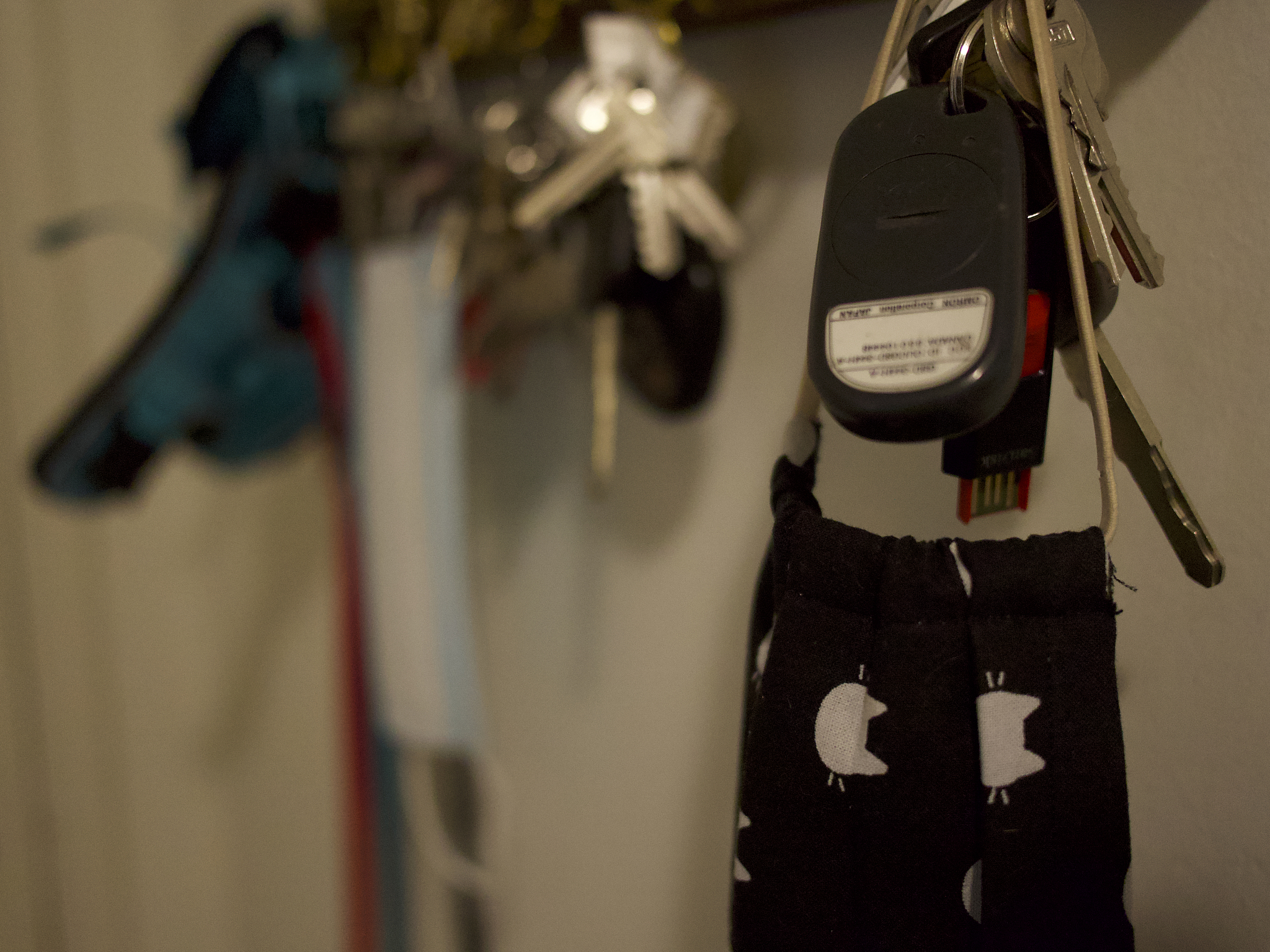 keys and covid mask
