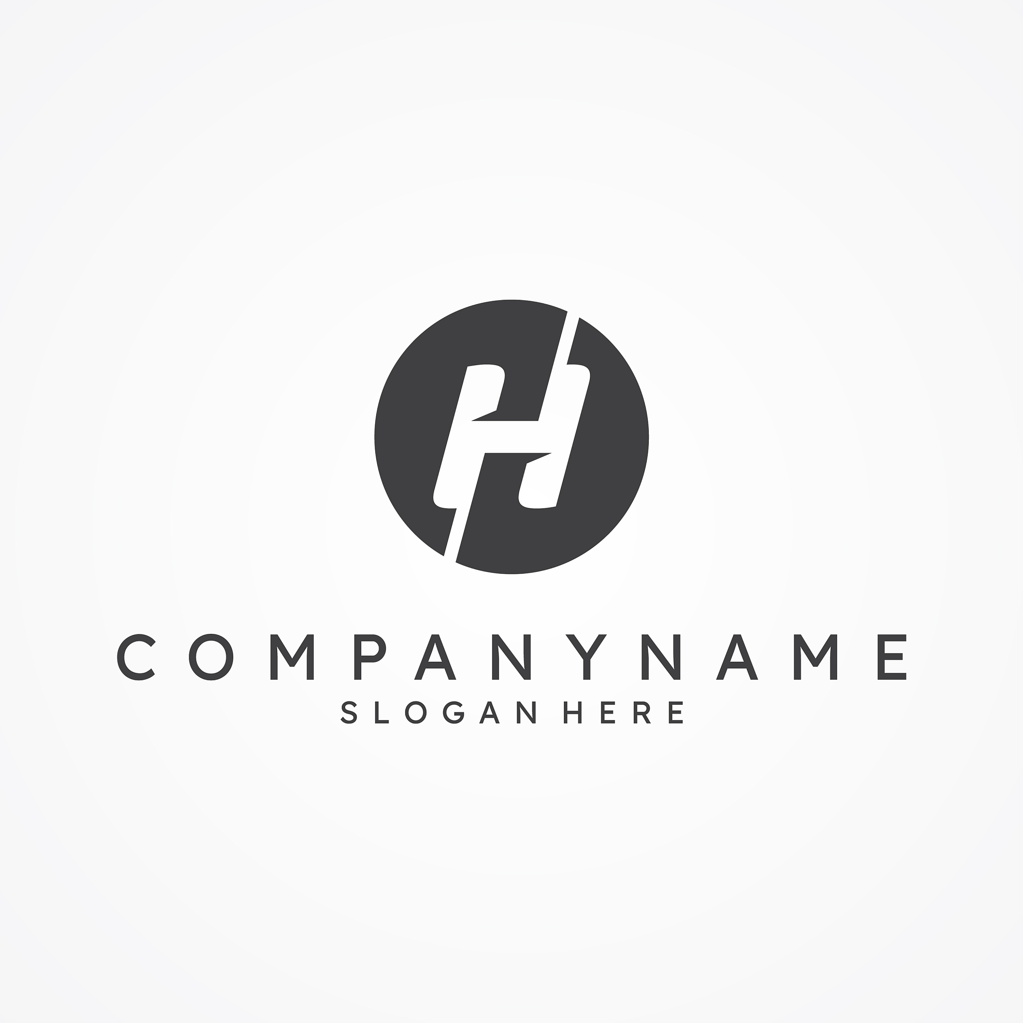 letter h monogram symbol design minimalist