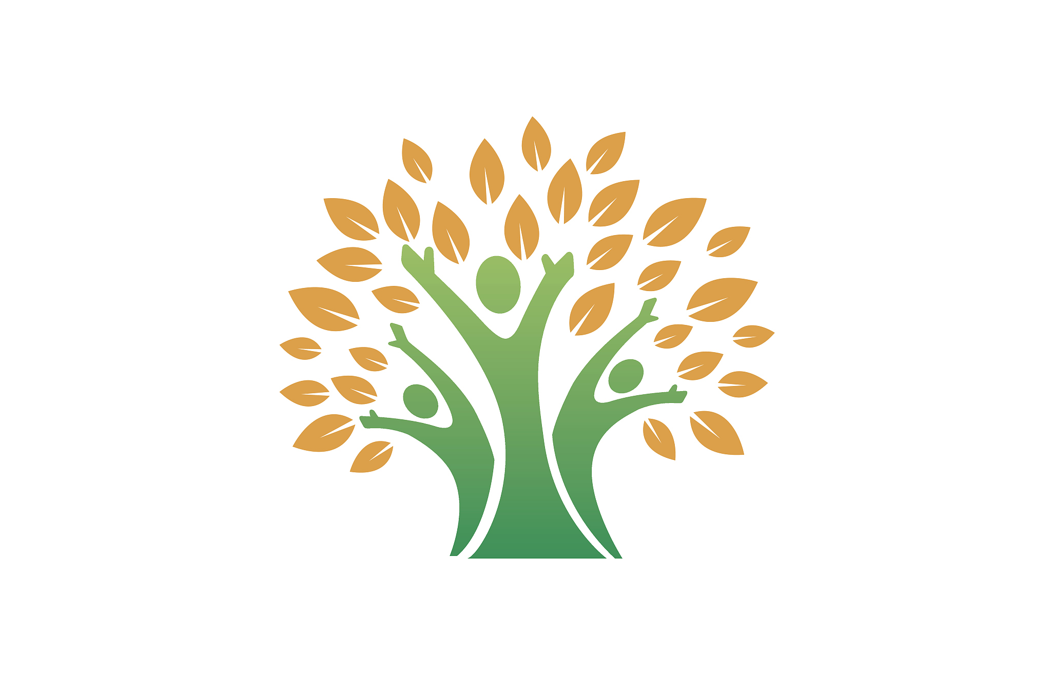 creative people family tree plant design symbol