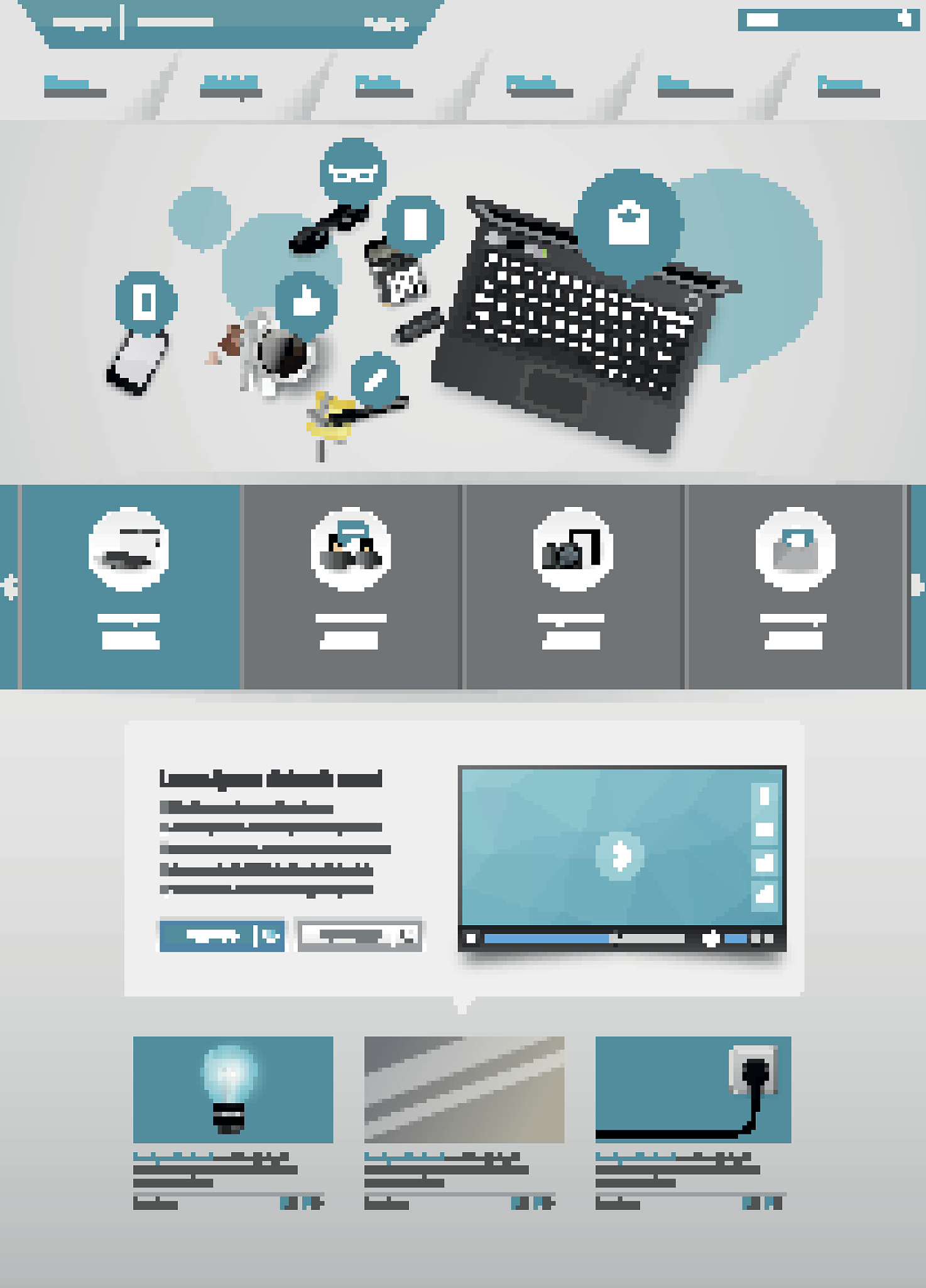 one page website template design