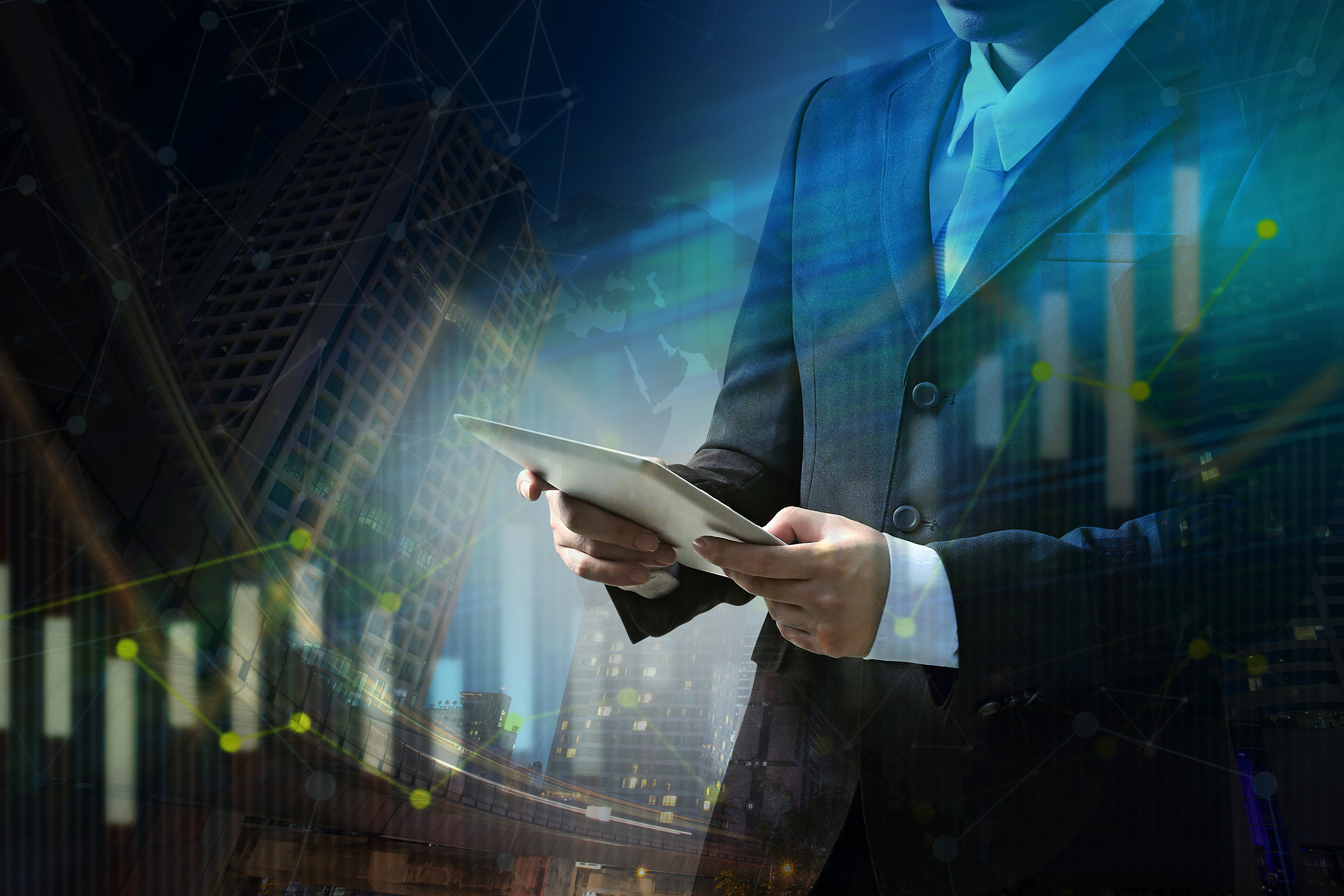 businesses that work with tablet technology and financial concep