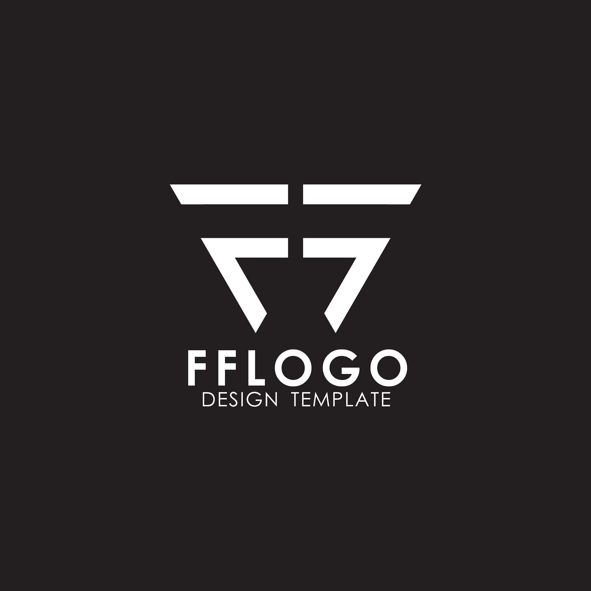 ff letter initial icon logo design template