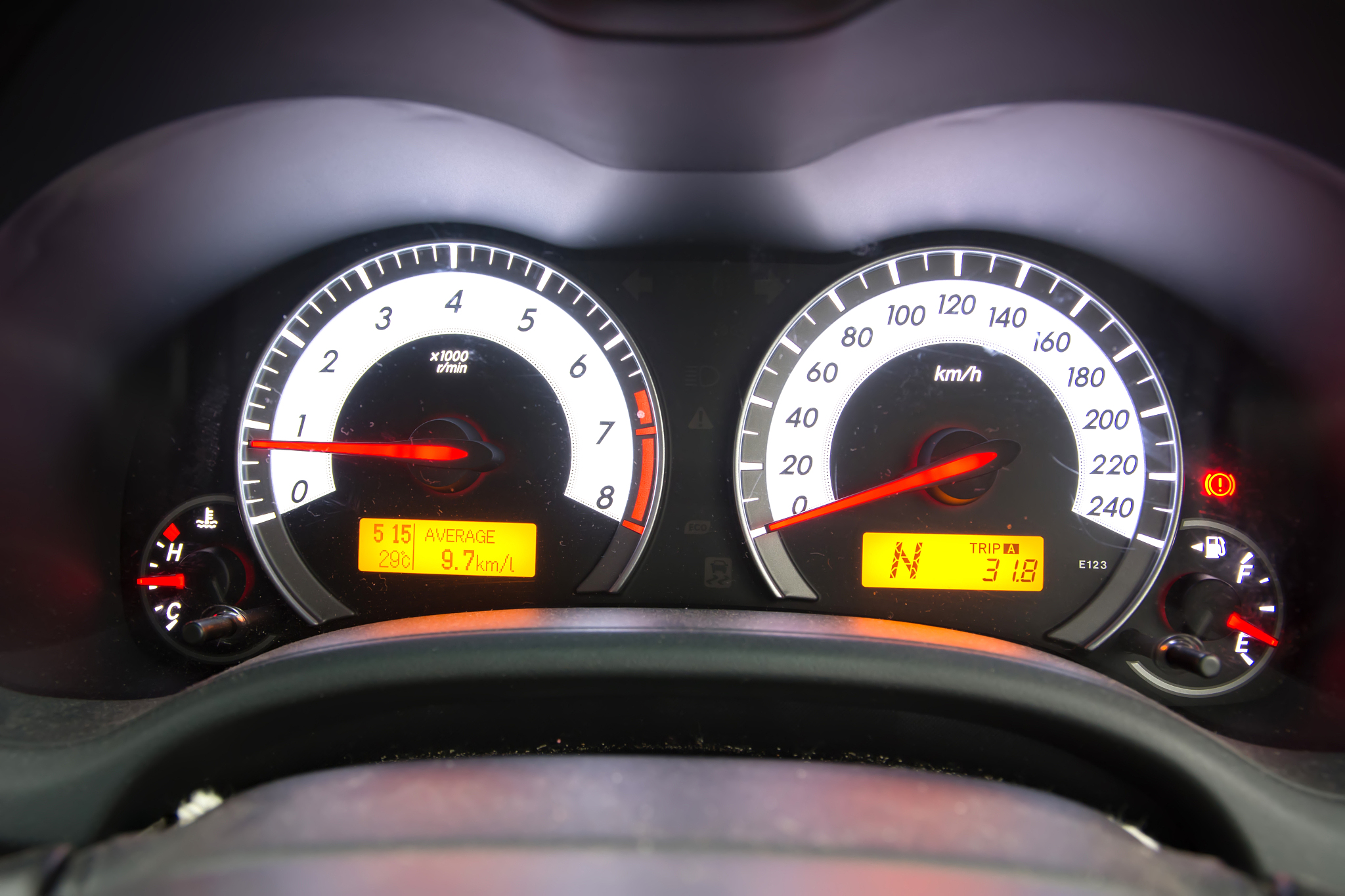 car instrument panel