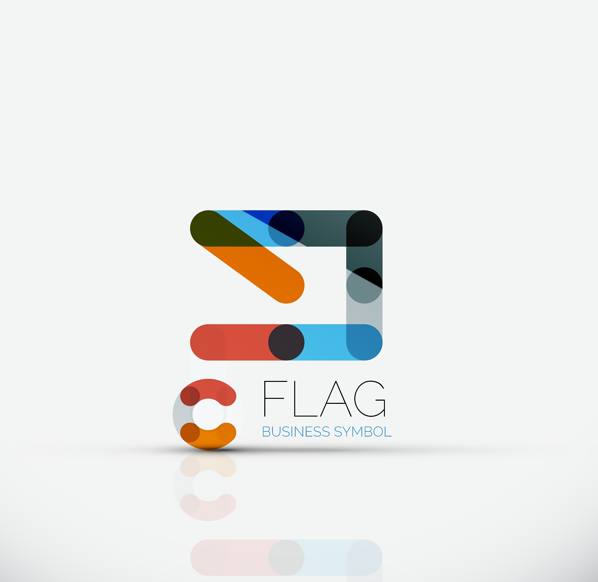 logo flag abstract linear geometric business icon