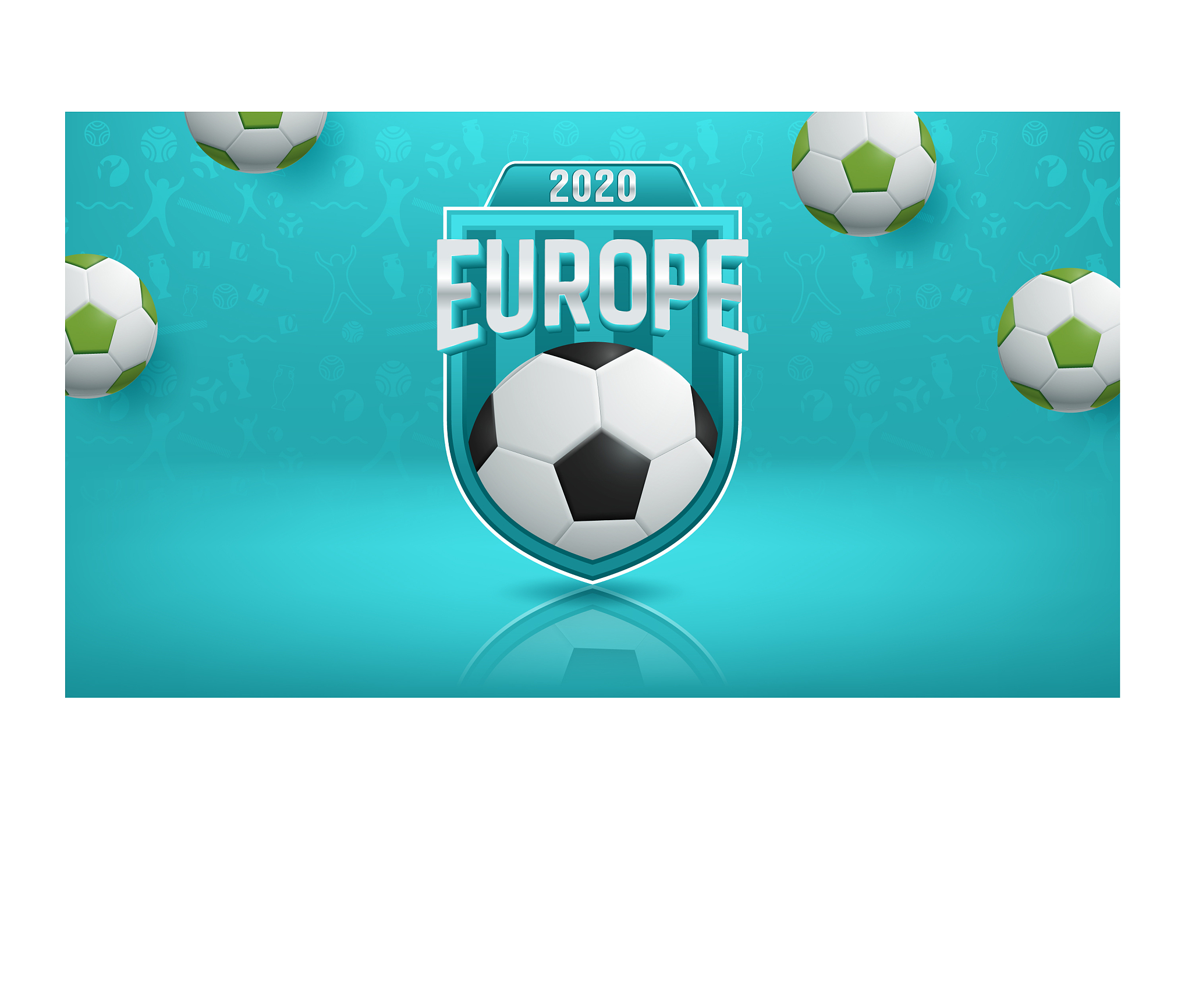 soccer european championship abstract turquoise