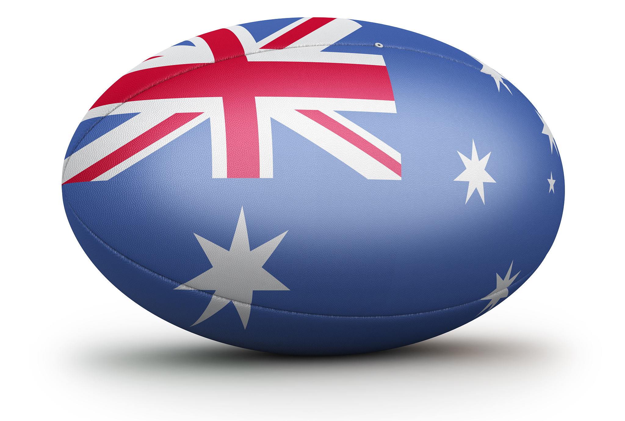 a 3d illustration of an australian rugby ball