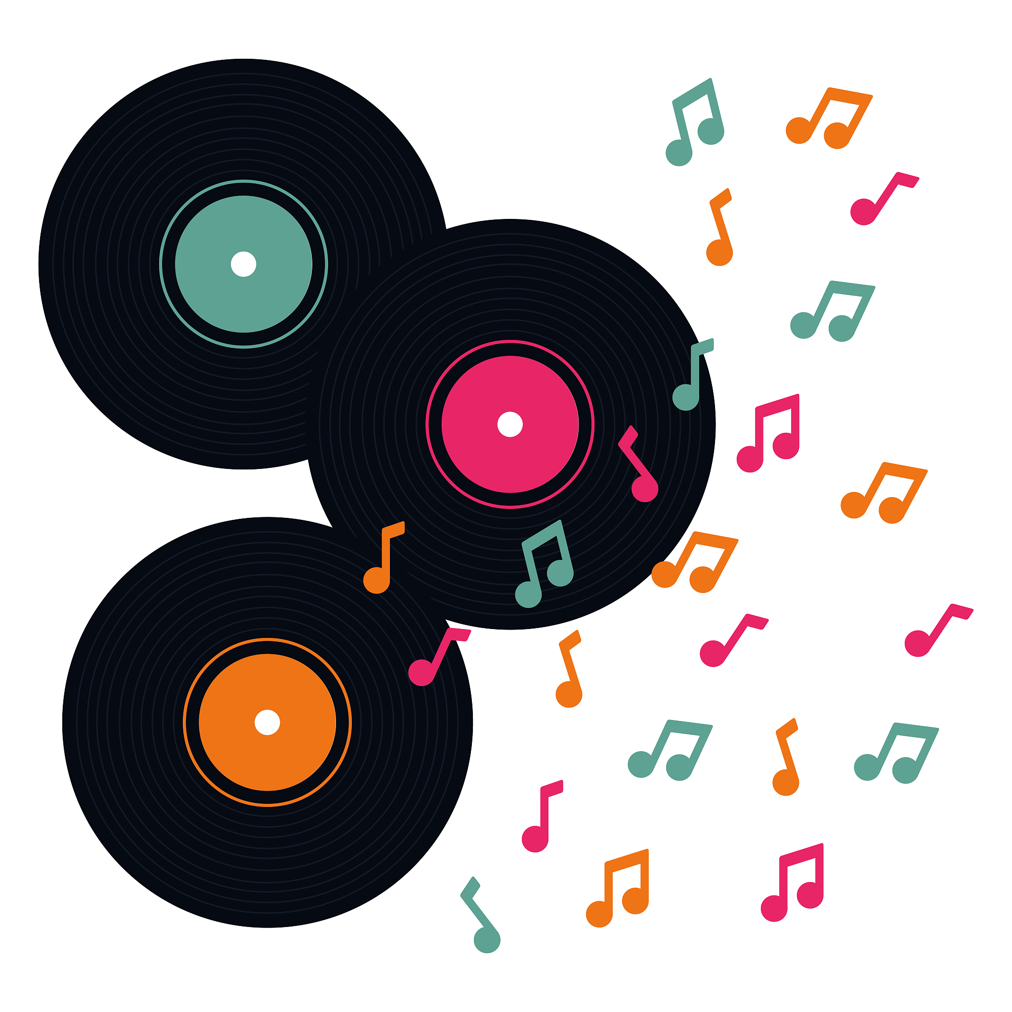 graphic design of music online , vector illustration