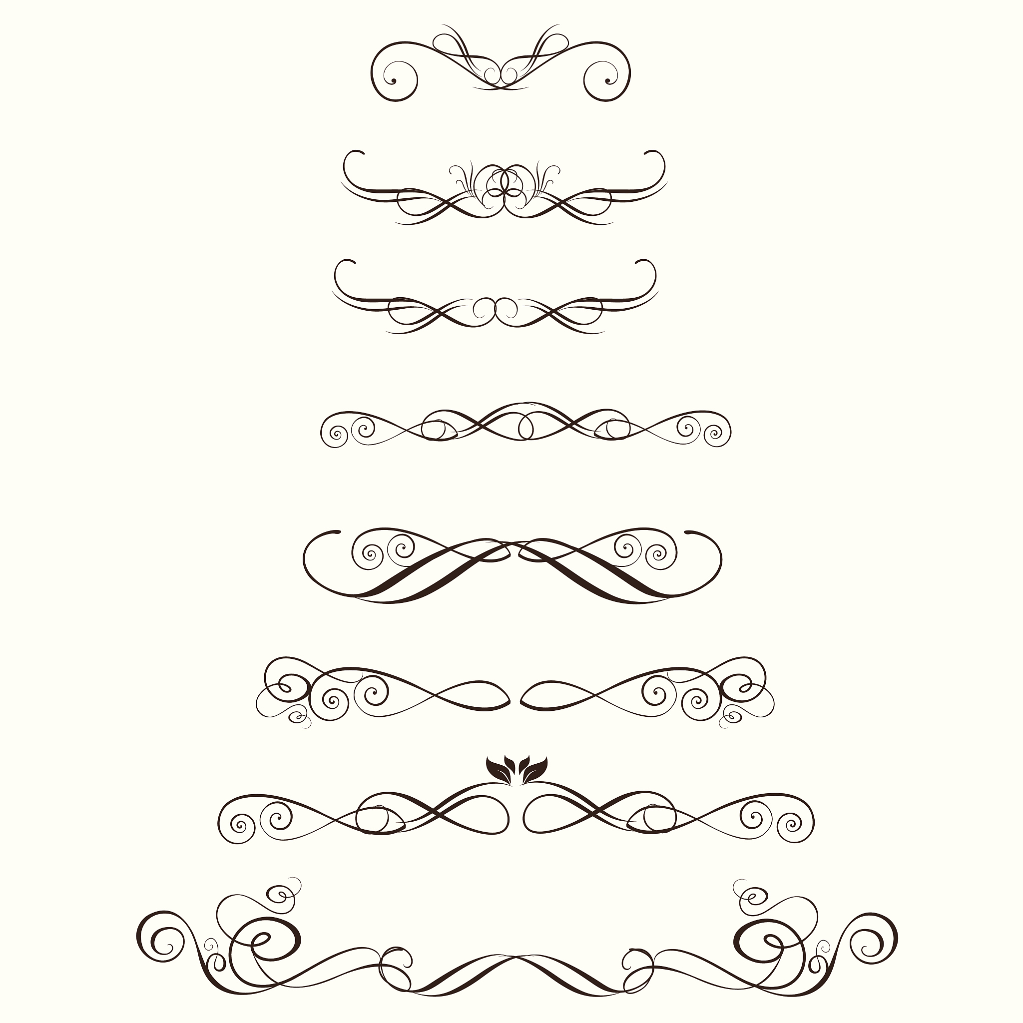 vector set: calligraphic design elements and page decoration - l
