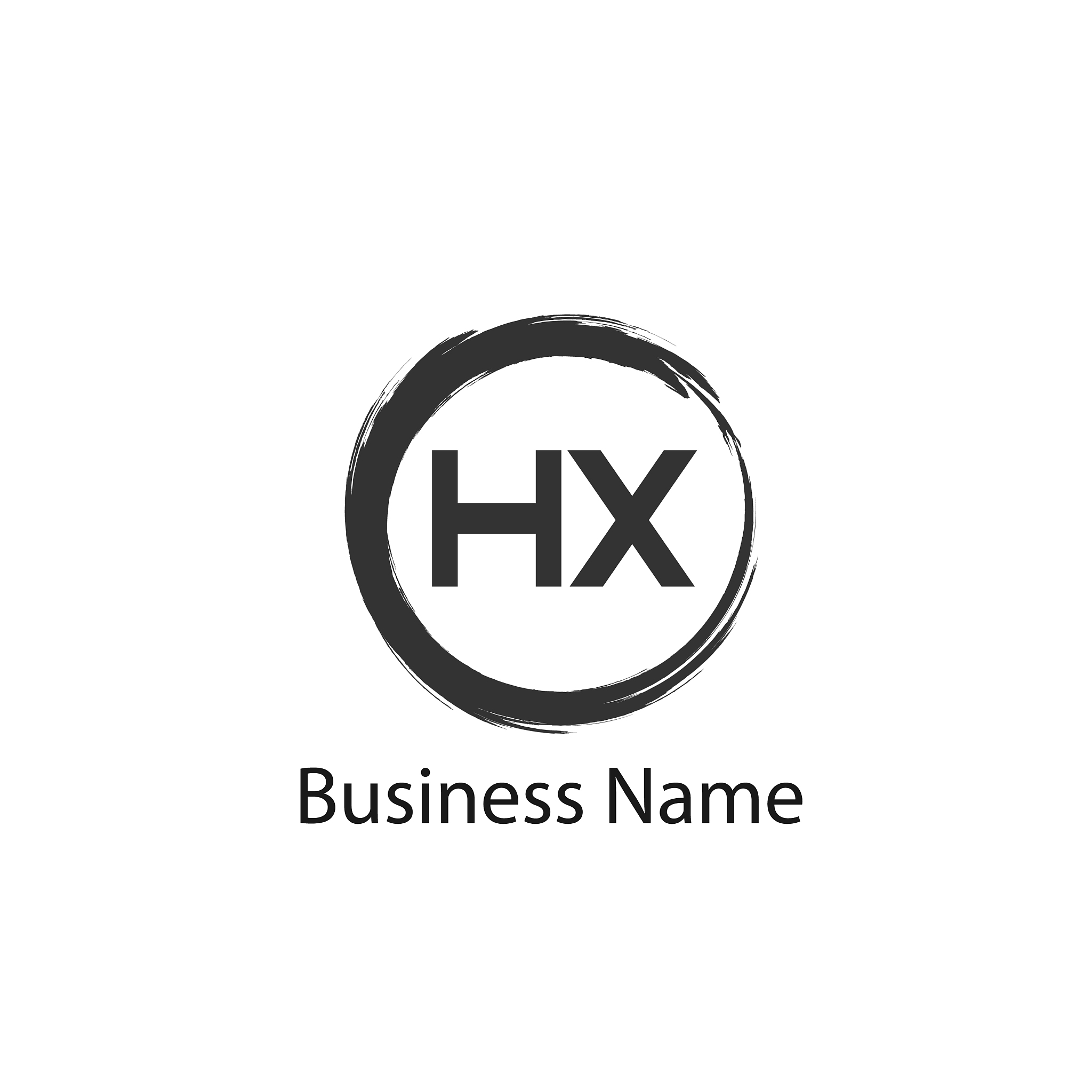initial letter hx logo template design