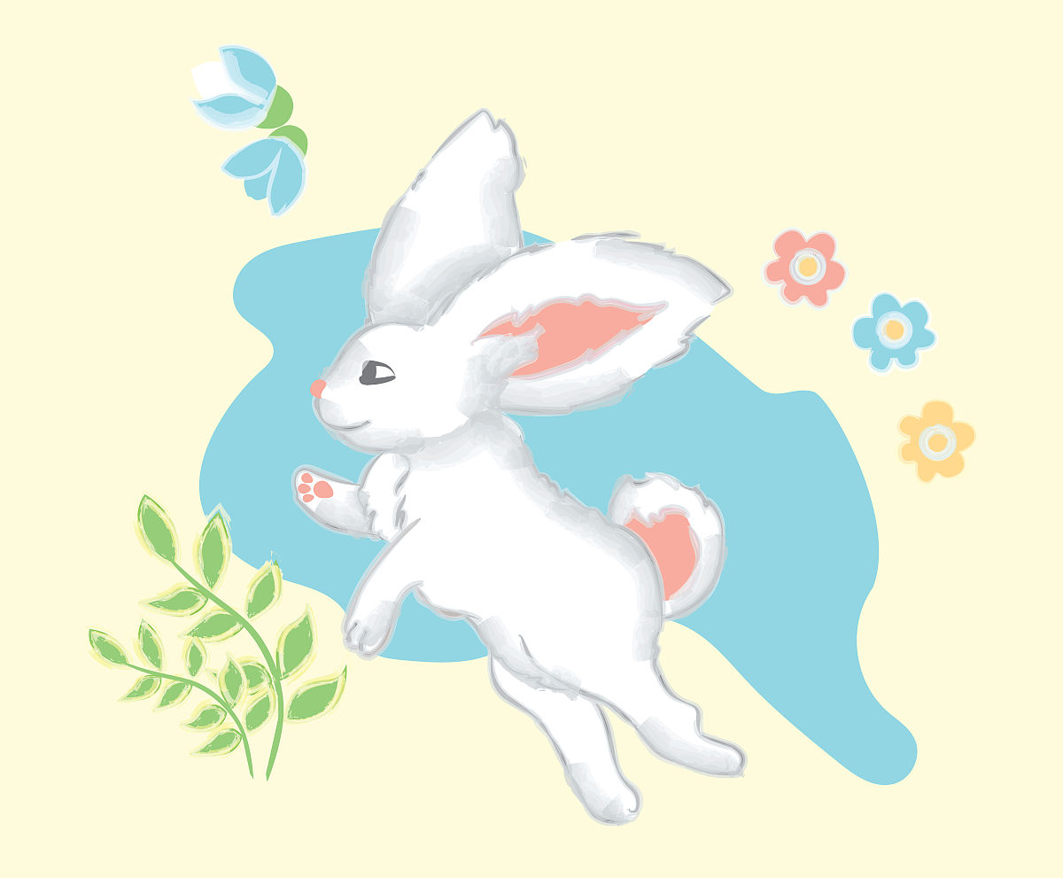 小白兔的快乐生活：300字描写可爱的小兔子