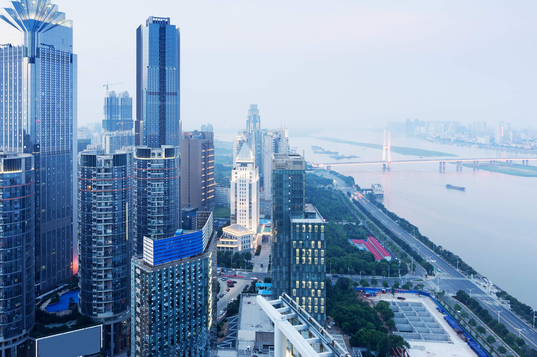 aerial view of chinese city