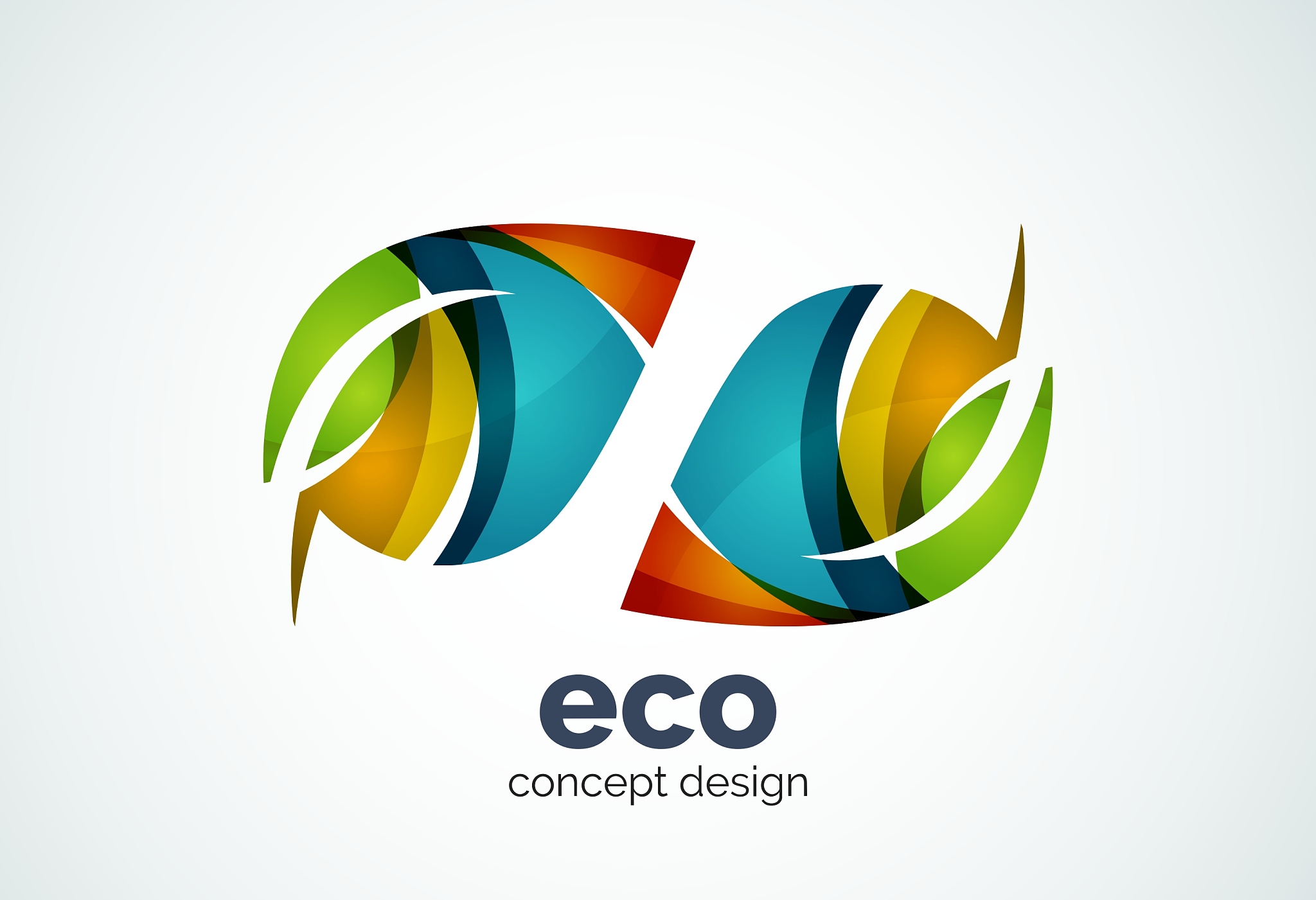 abstract business company leaf logo template