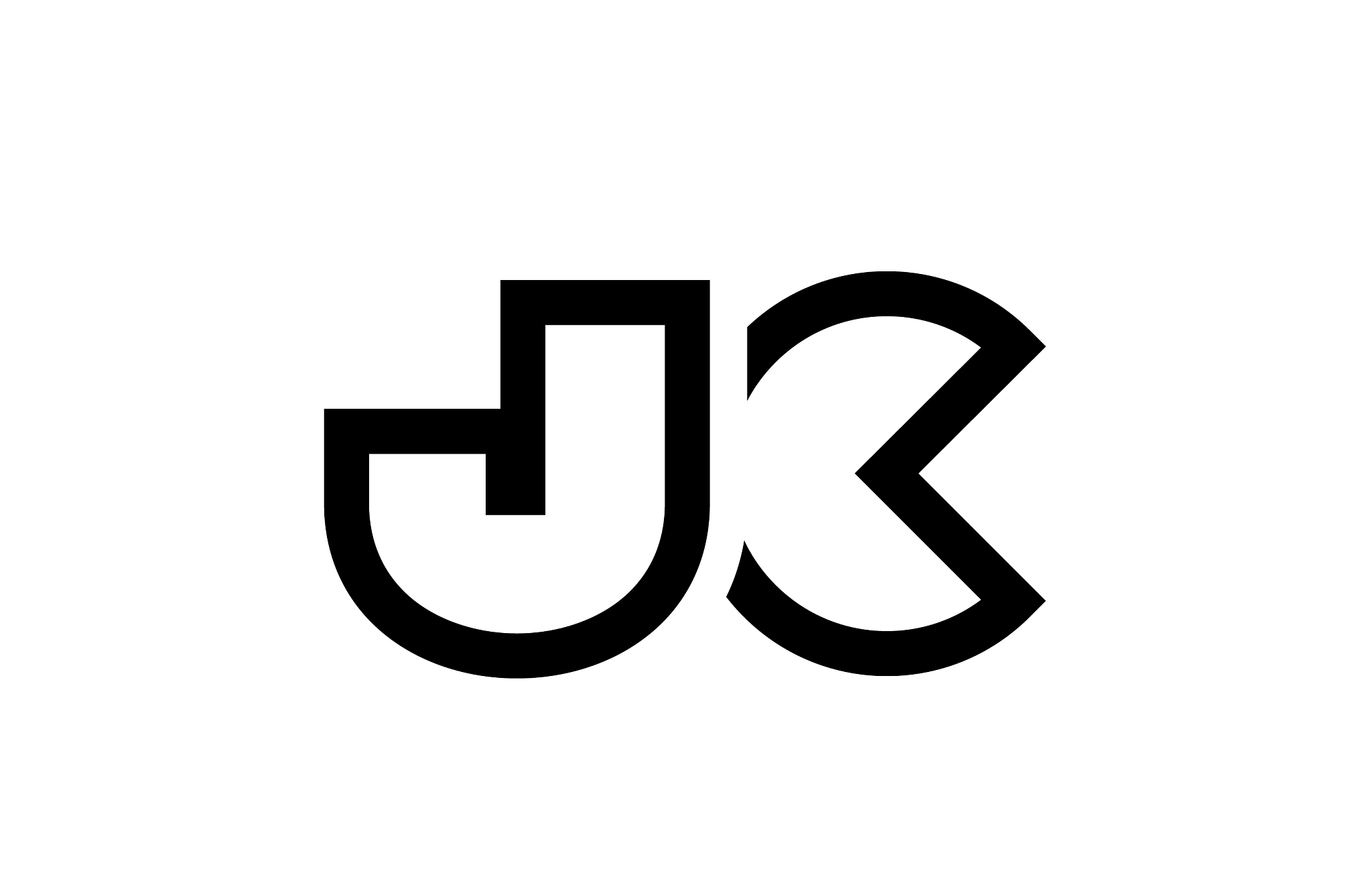 black and white alphabet letter logo combination