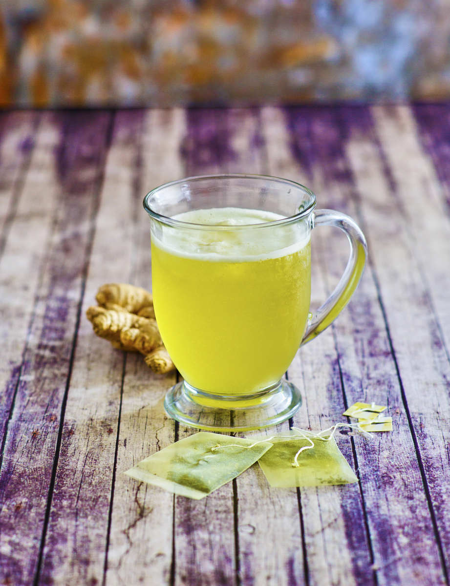 香蕉和绿茶煮水