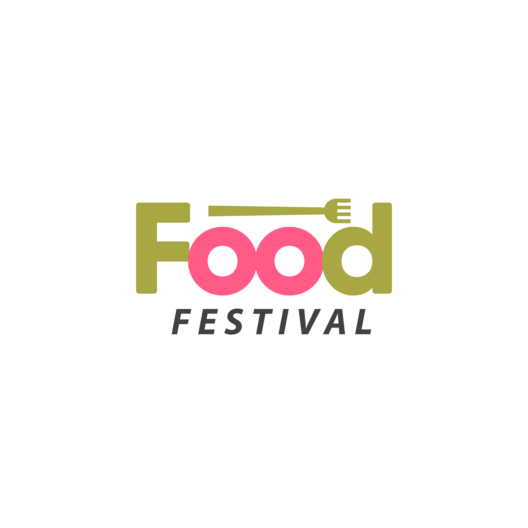 food festival logo template design