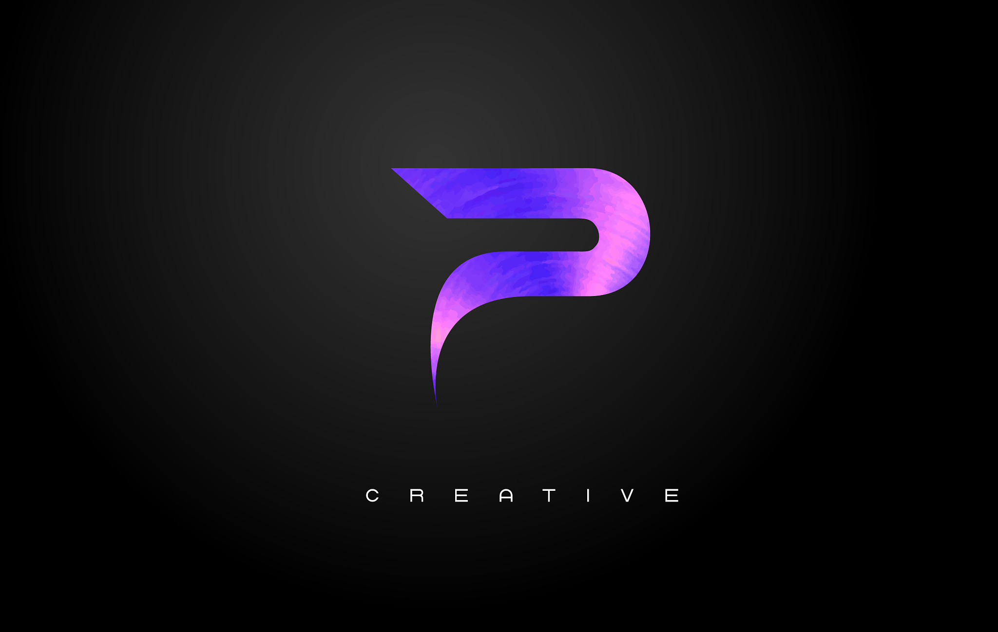 purple letter p logo p letter design