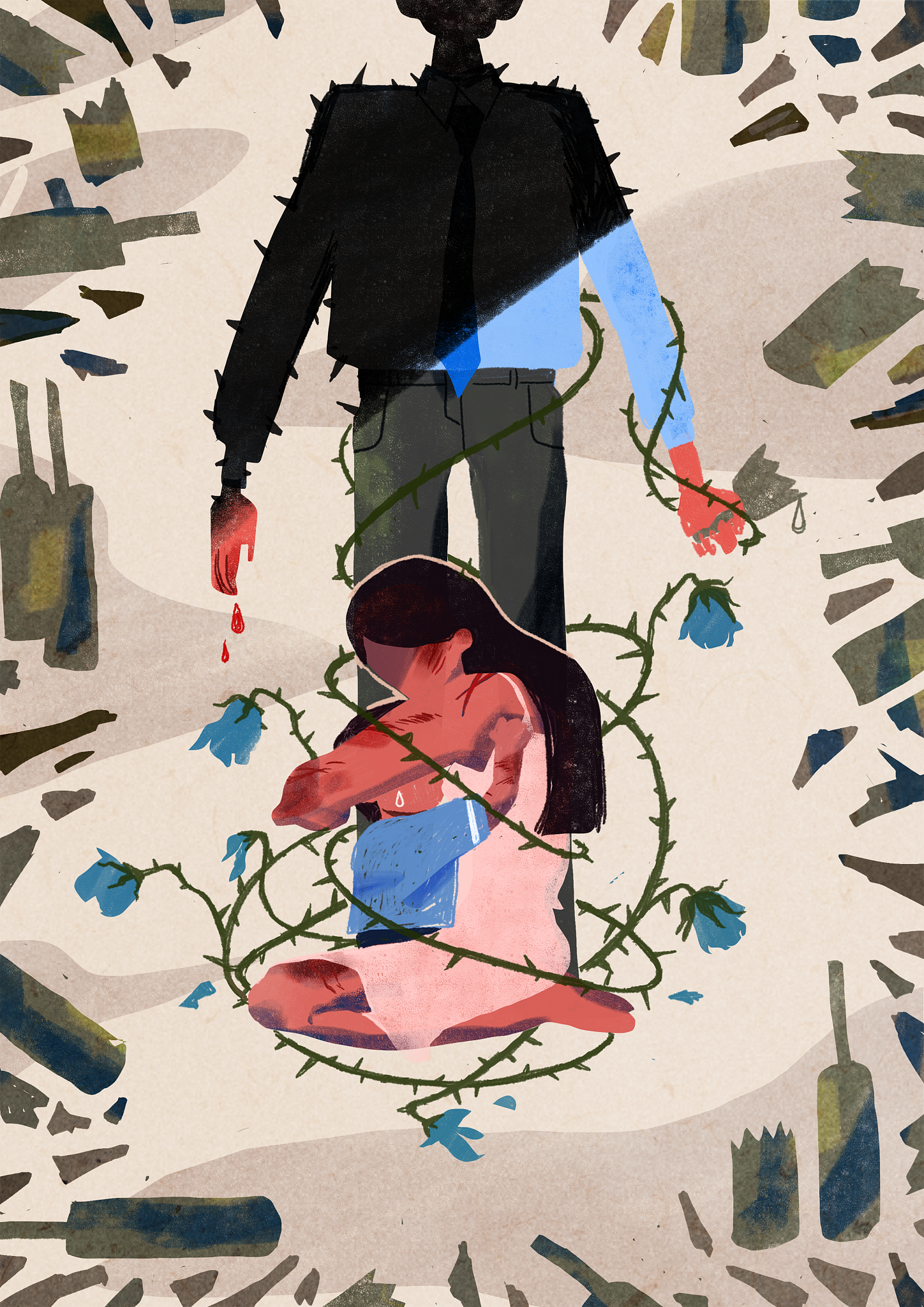 创伤艺术插画设计创新点