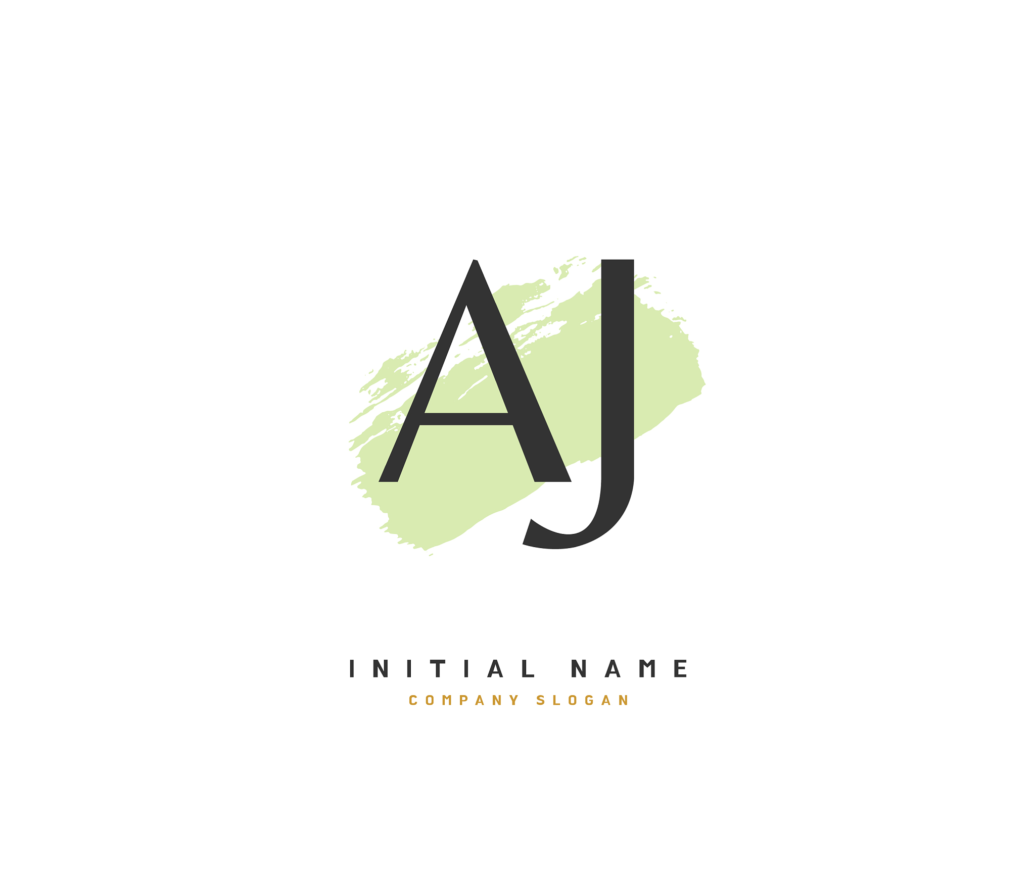 a j aj beauty initial logo handwriting logo of