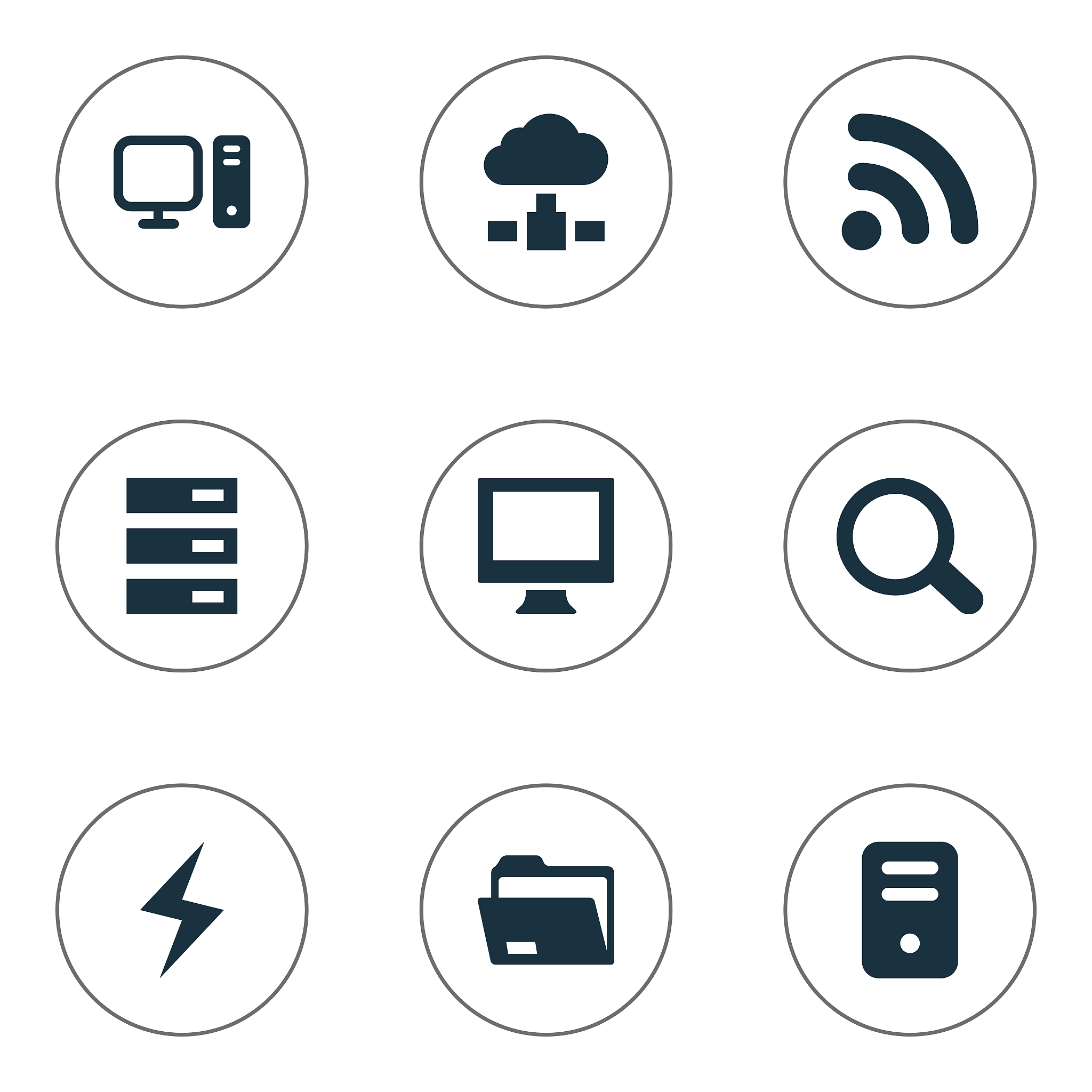 set of simple laptop icons