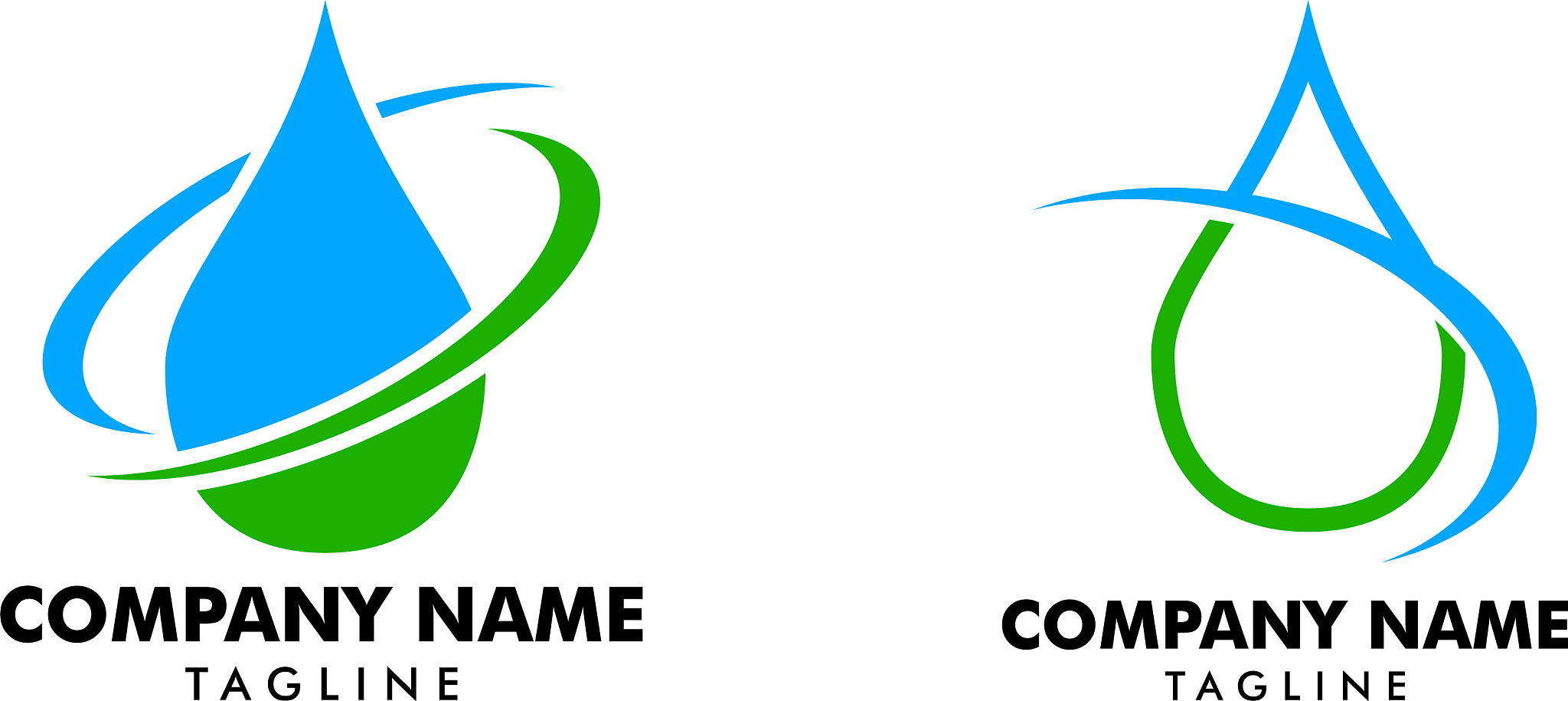 set water drop swoosh logo concept design