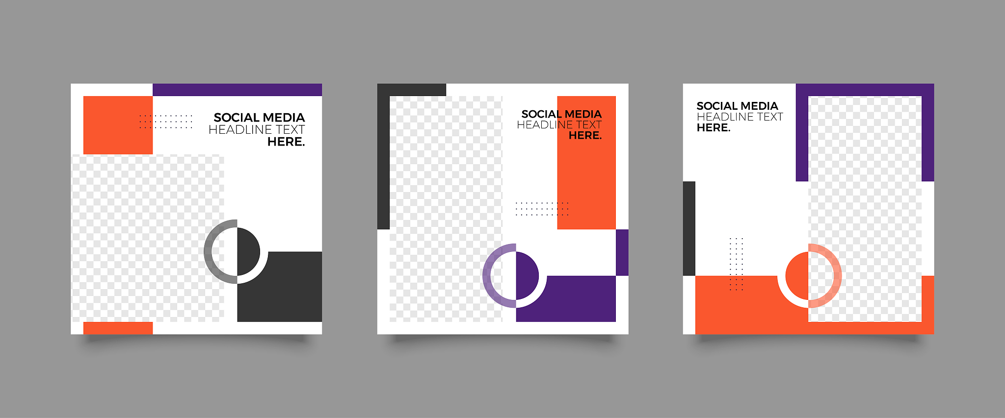modern instagram social media post template