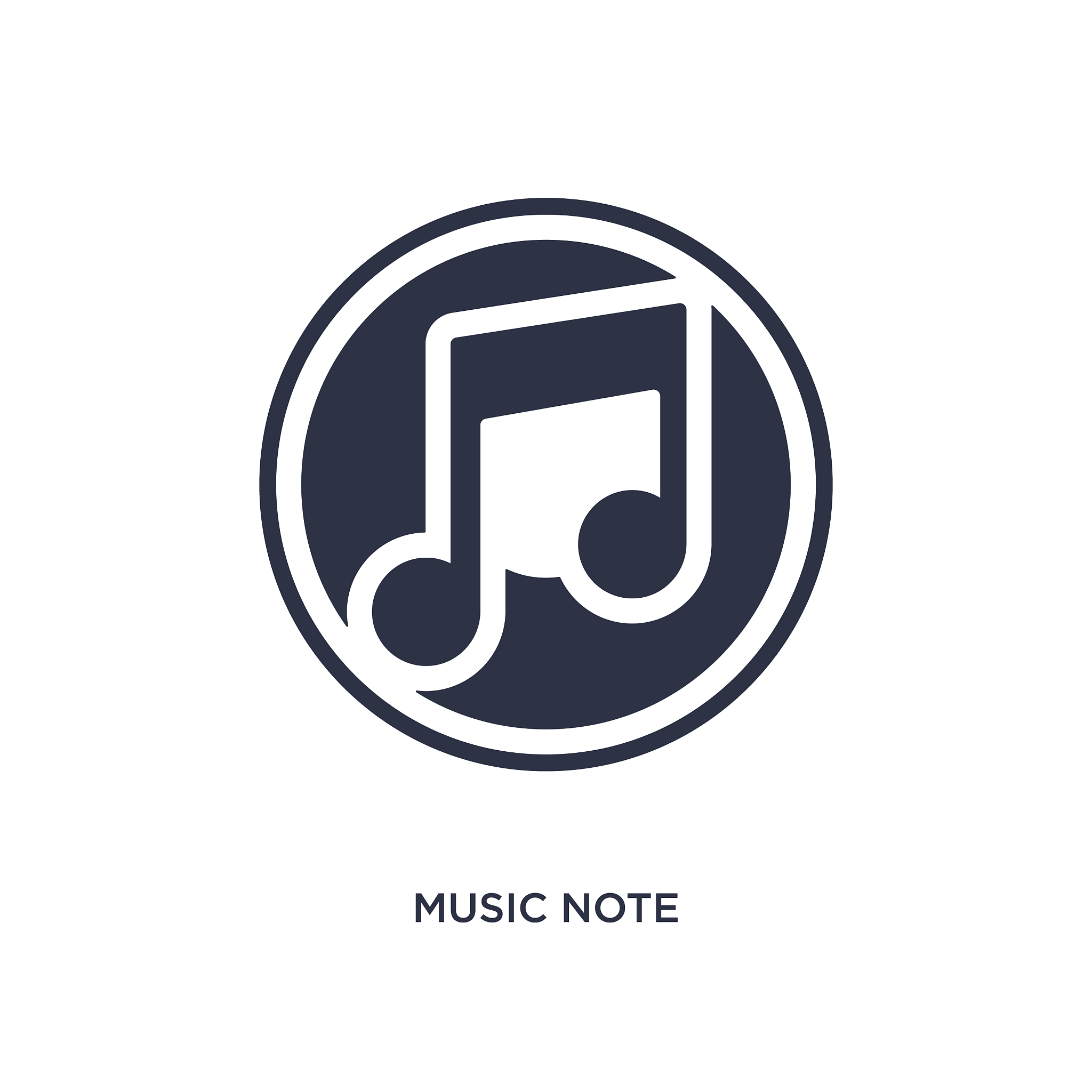 music note icon on white background simple