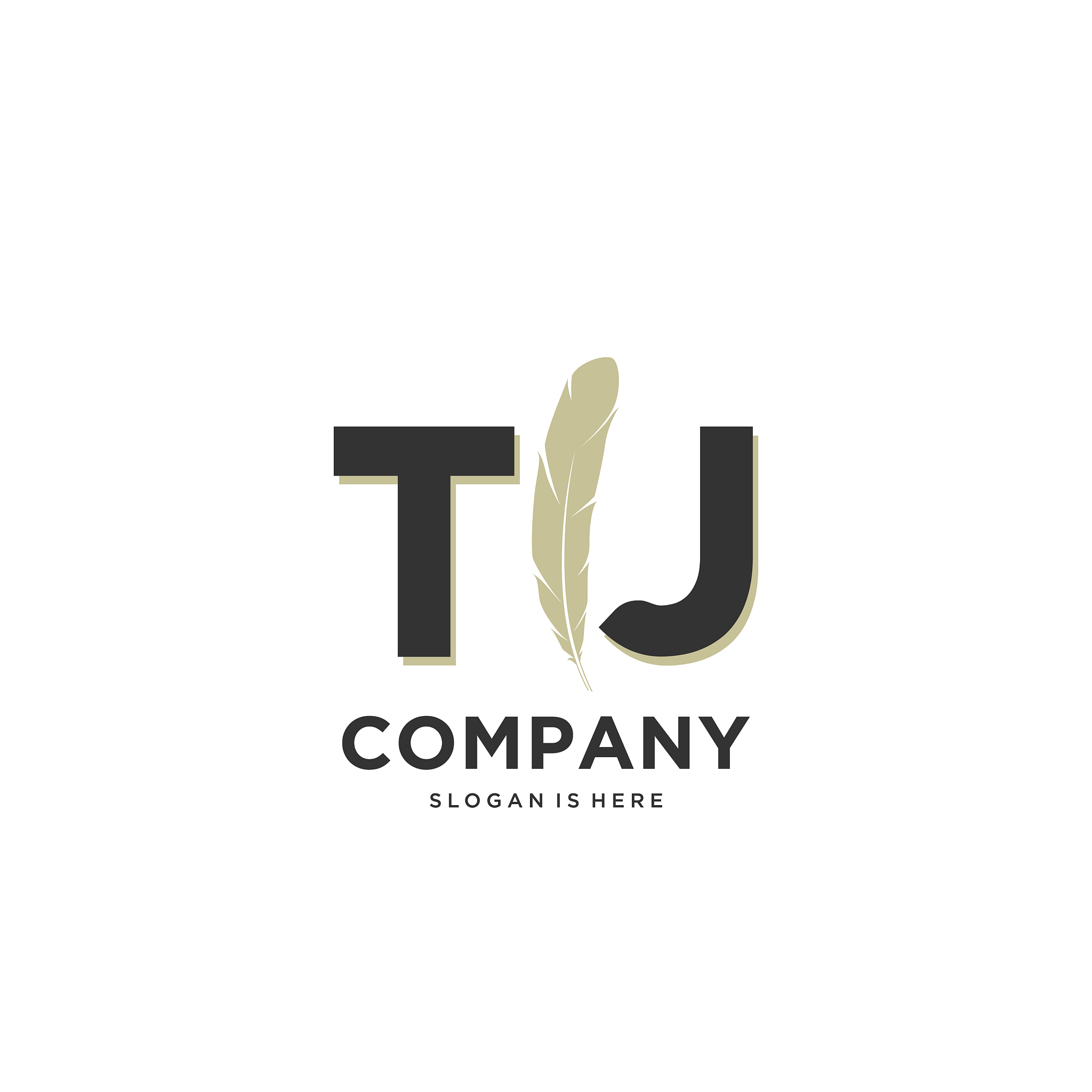 initial tj letter unique attractive creative