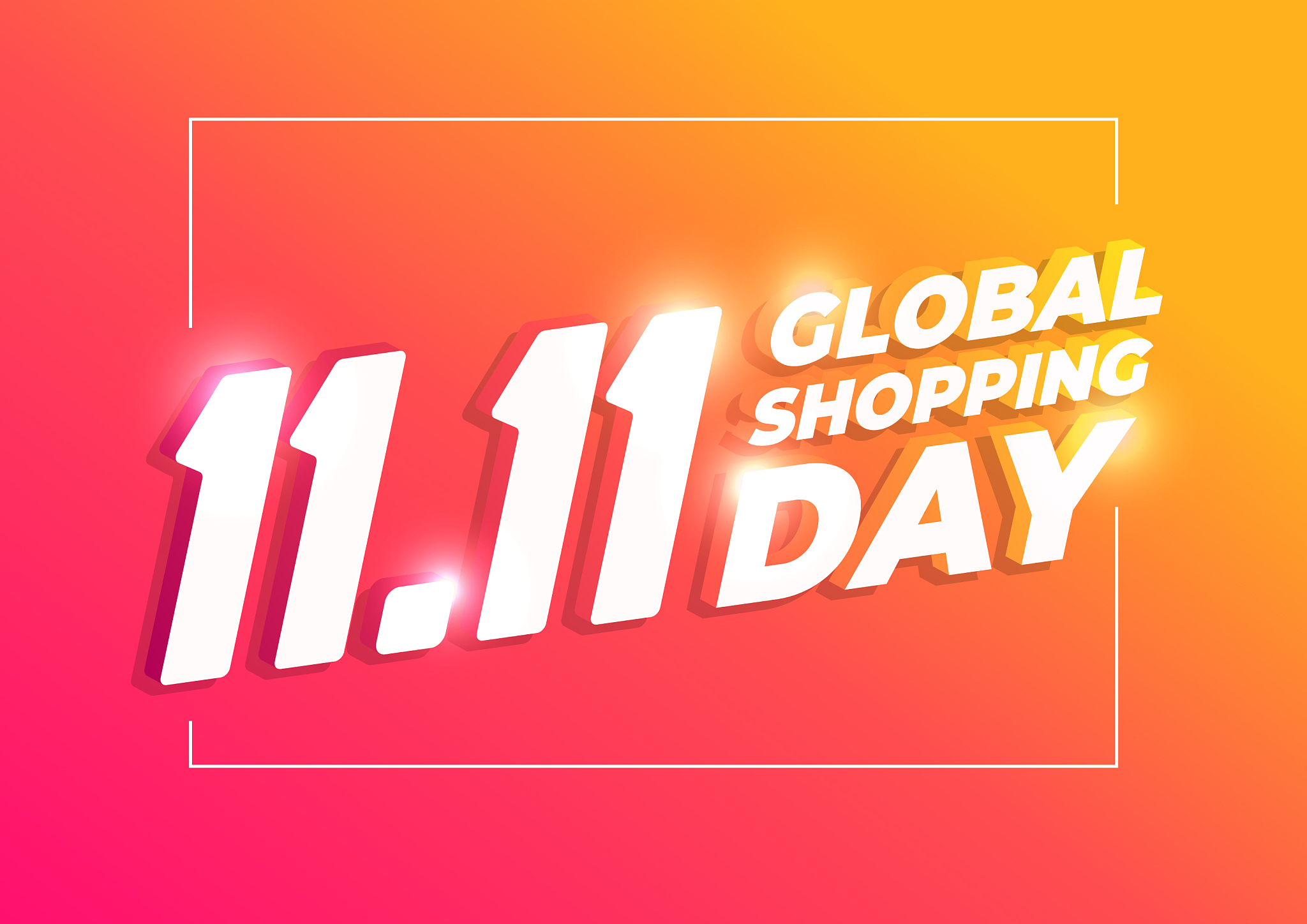 1111 shopping day sale poster or flyer design