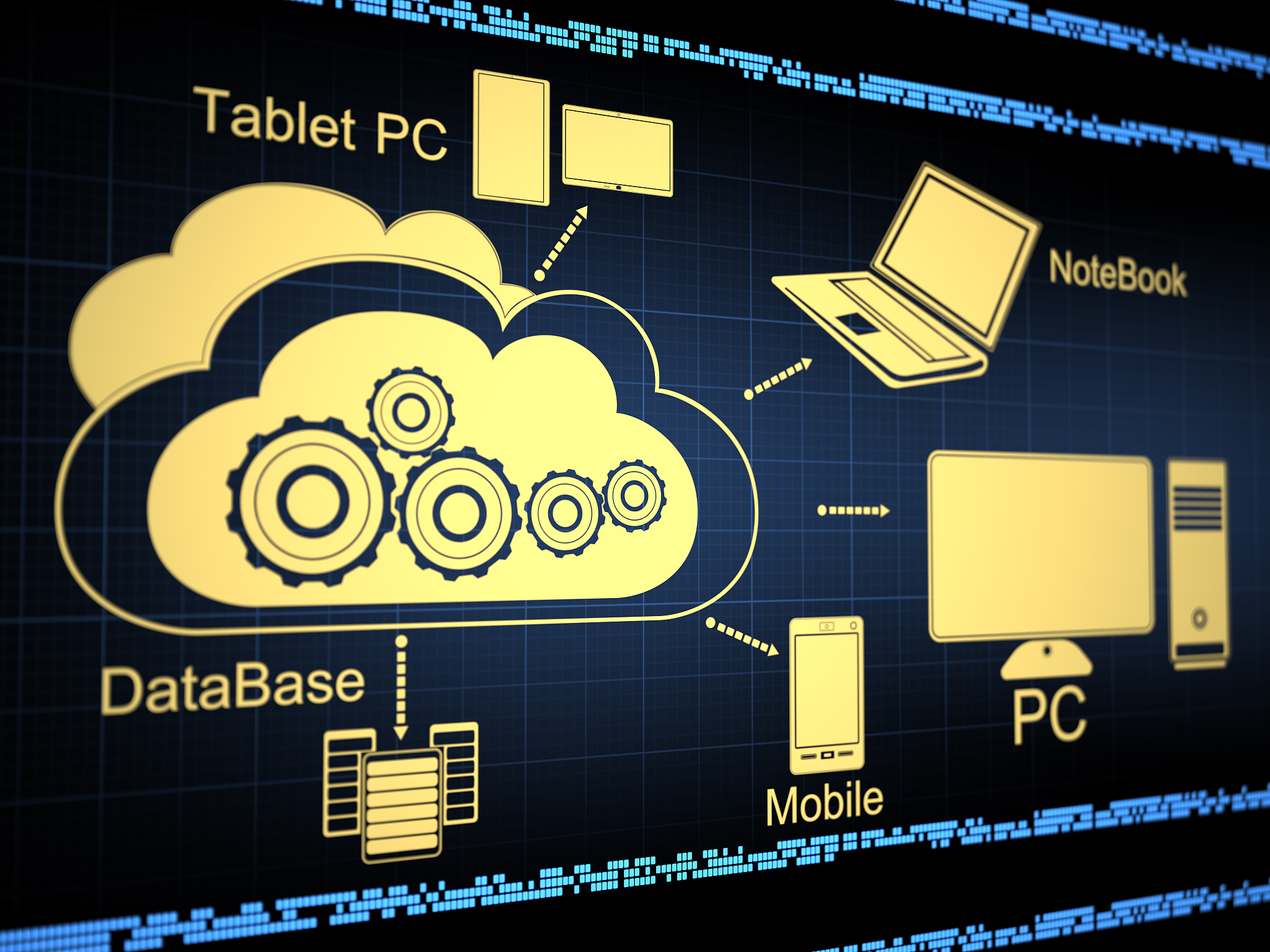 cloud computing digital background