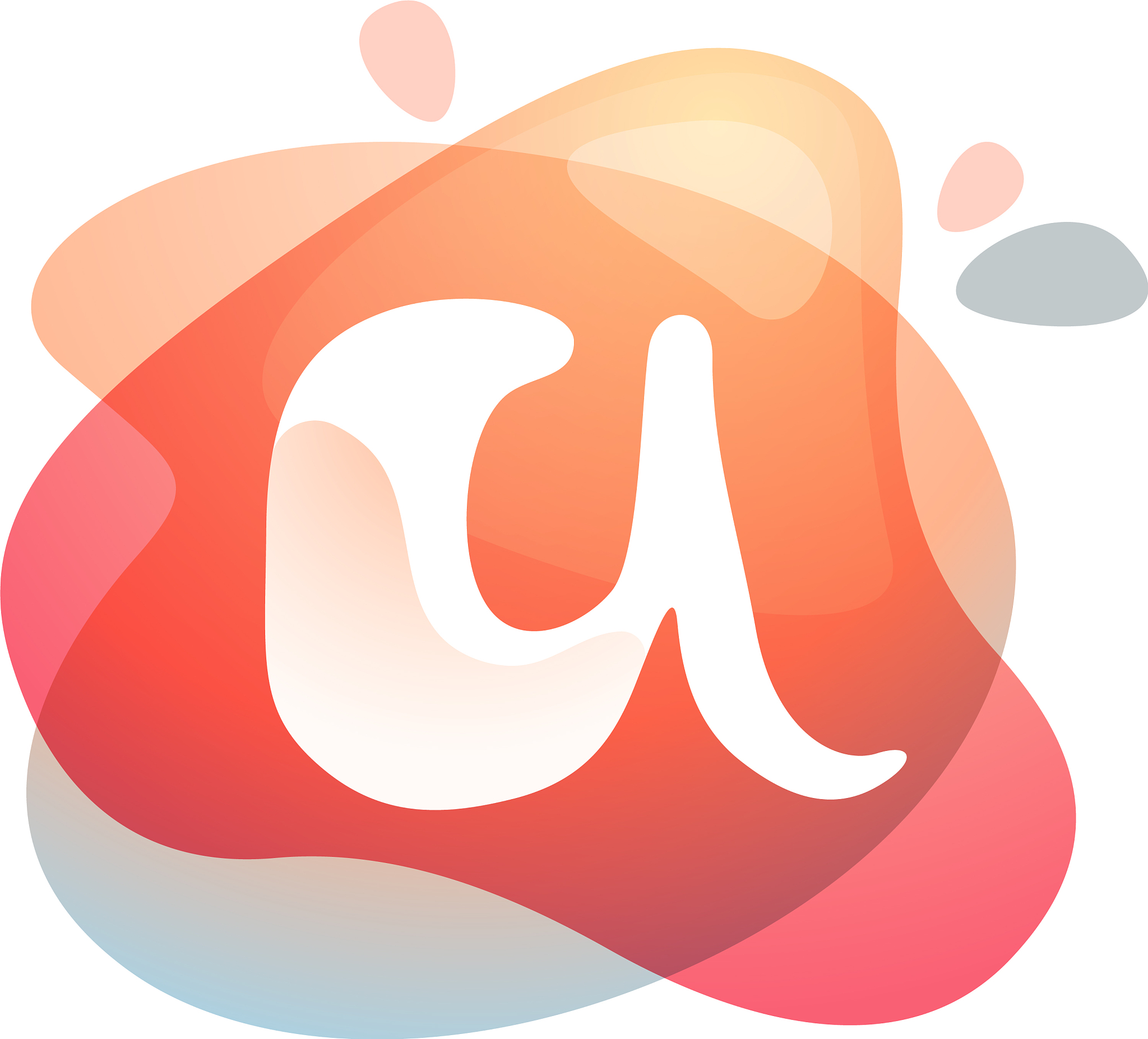 letter a logo at colorful watercolor splash
